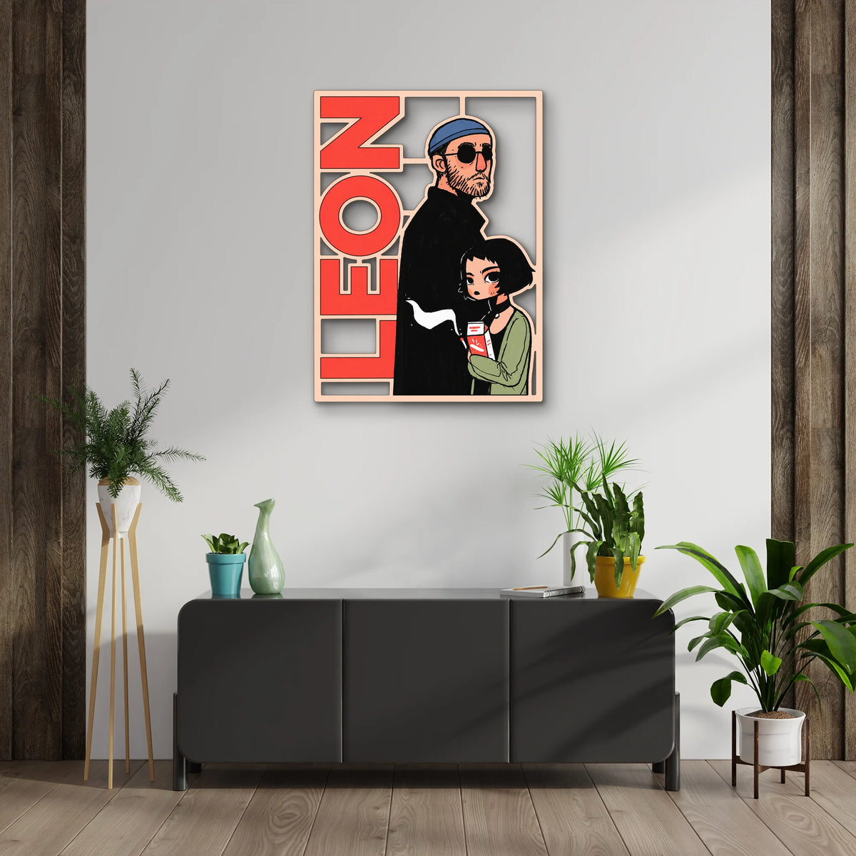 Bereli Yalnız Adam ve Küçük Kız Metal Tablo DEC0323