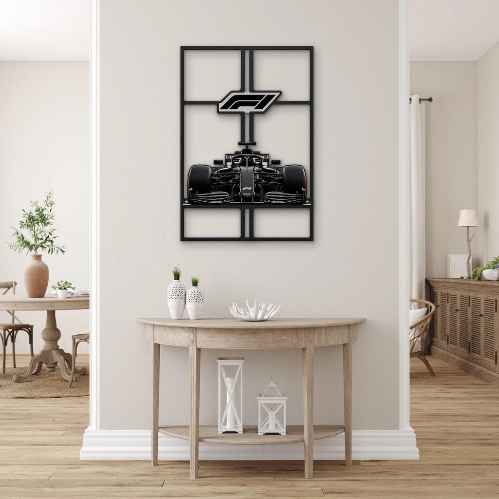 Siyah Formula 1 Yarış Aracı Metal Tablo DEC0324