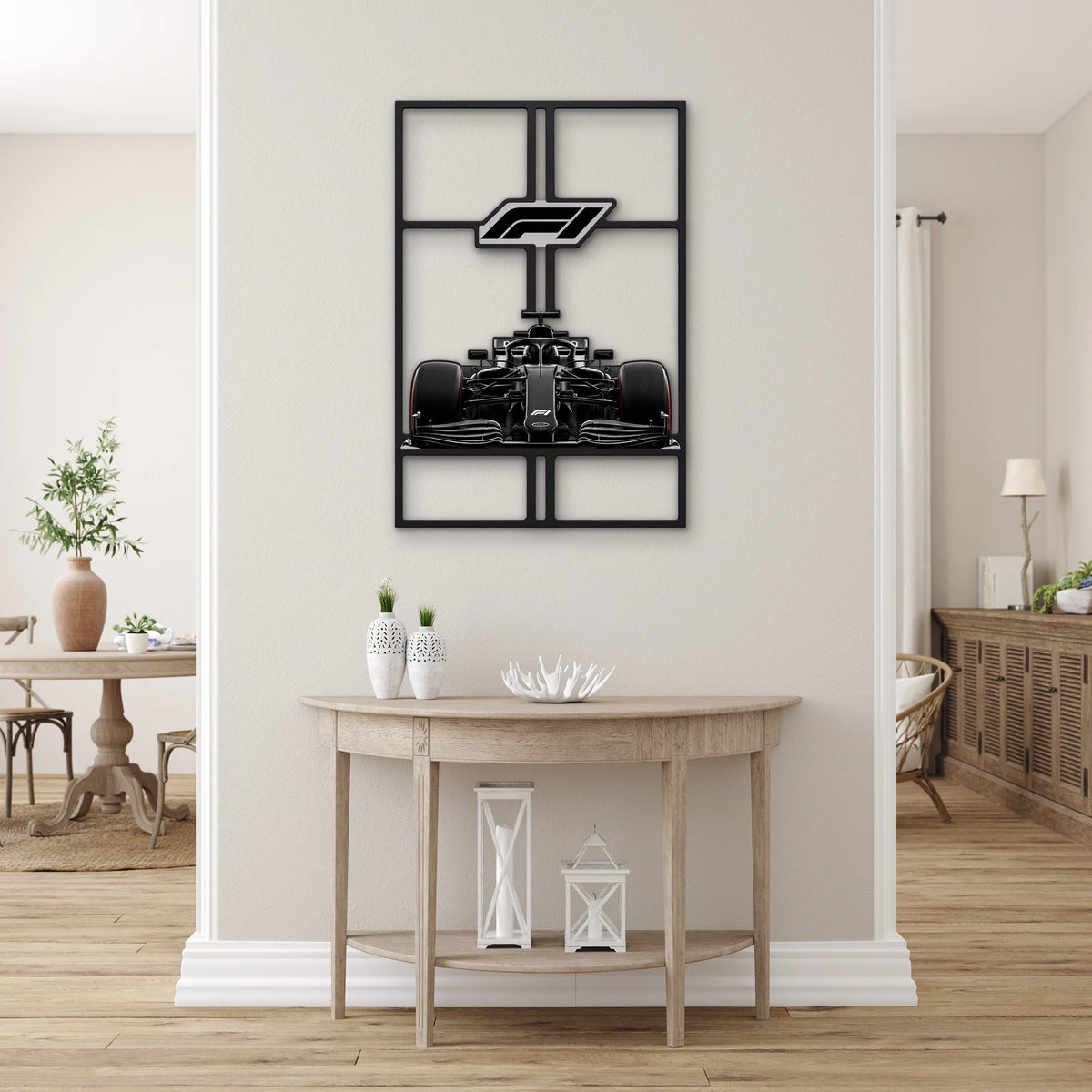Siyah Formula 1 Yarış Aracı Metal Tablo DEC0324