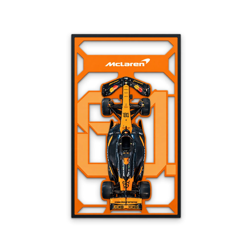 Turuncu Formula 1 Yarış Aracı Metal Tablo DEC0353