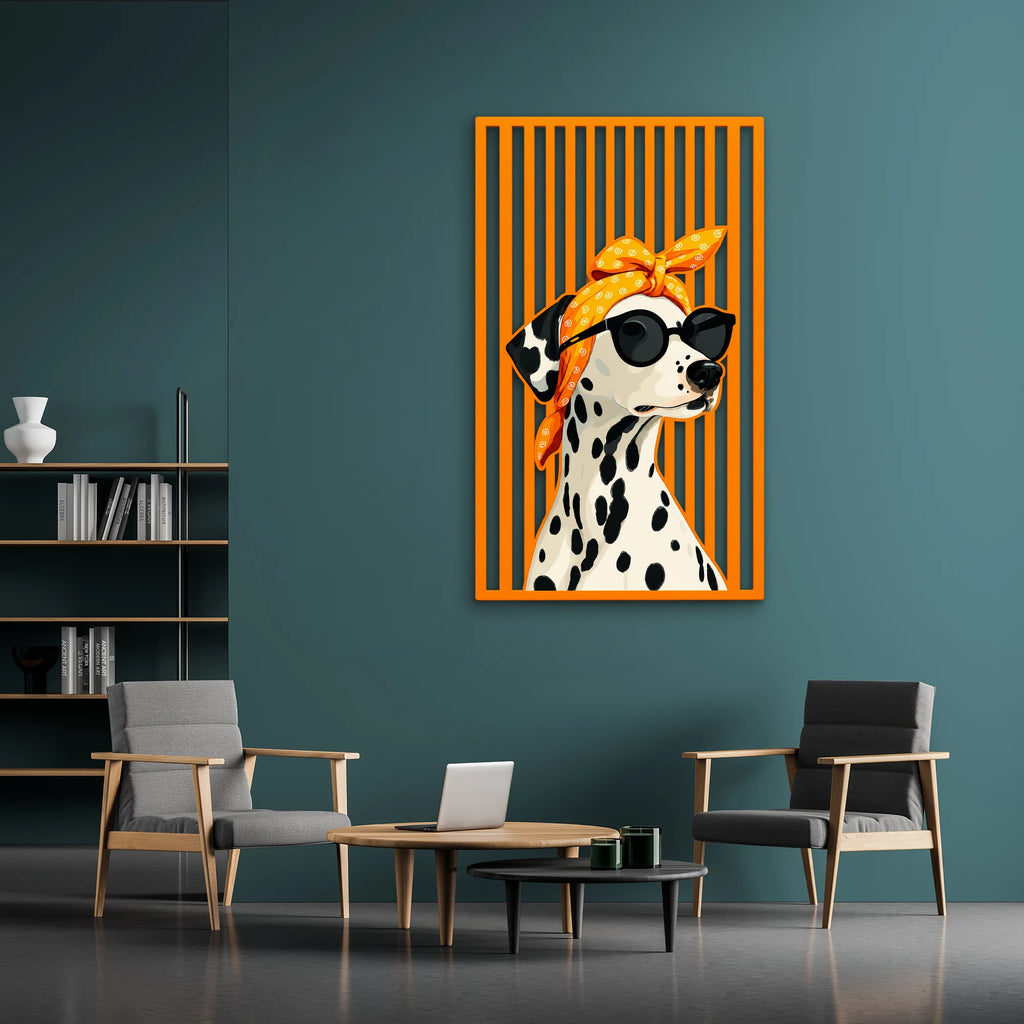 Bandanalı Havalı Dalmaçyalı Metal Tablo DEC0371