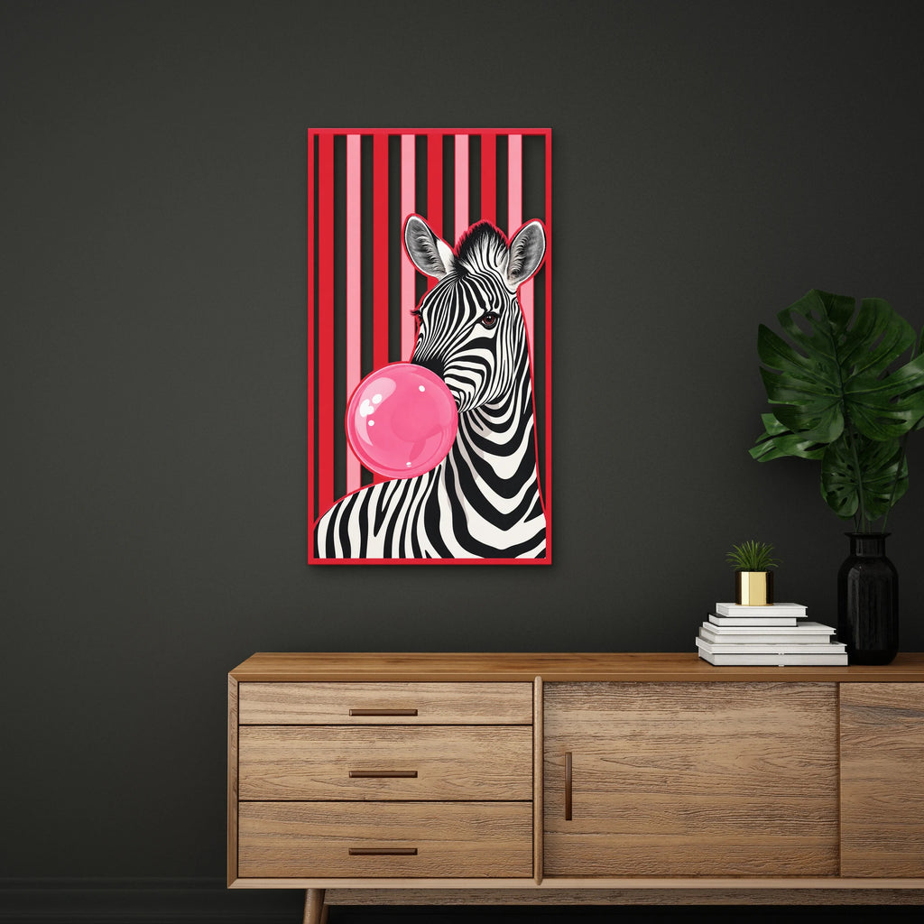 Balon Sakızlı Zebra Metal Tablo DEC0378