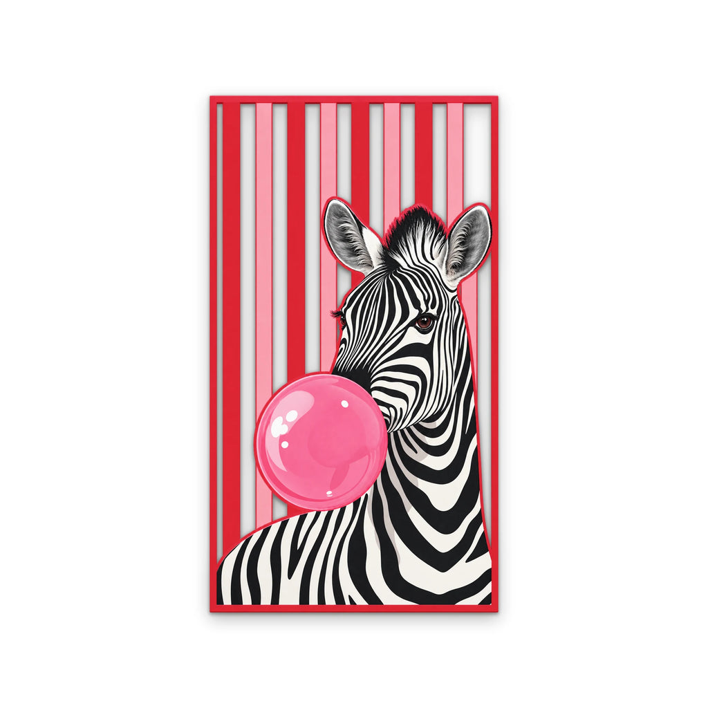 Balon Sakızlı Zebra Metal Tablo DEC0378