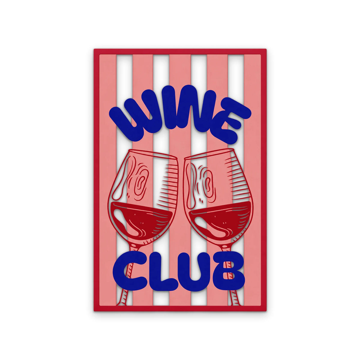 Wine Club Kadehleri Metal Tablo DEC0396