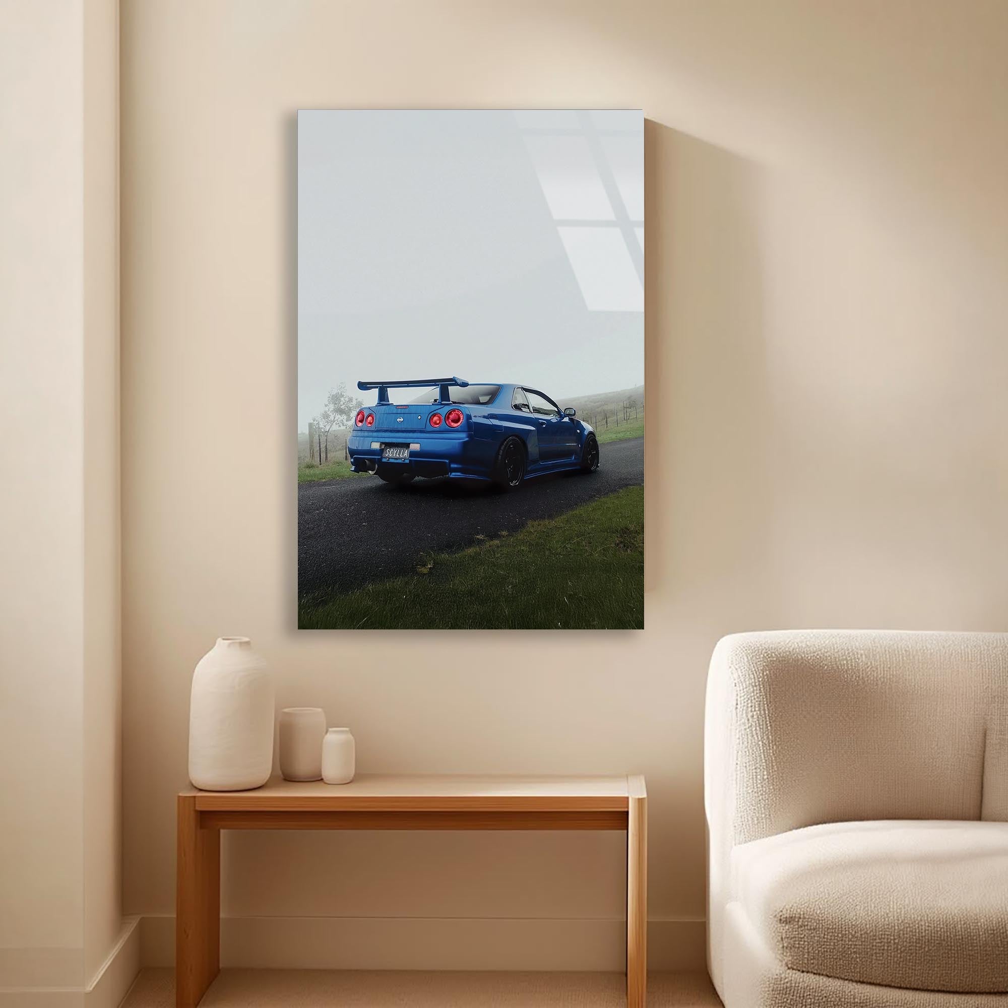 Nissan Skyline GTR Cam Tablo – JDM Spor Araba Duvar Dekoru - DEG0651
