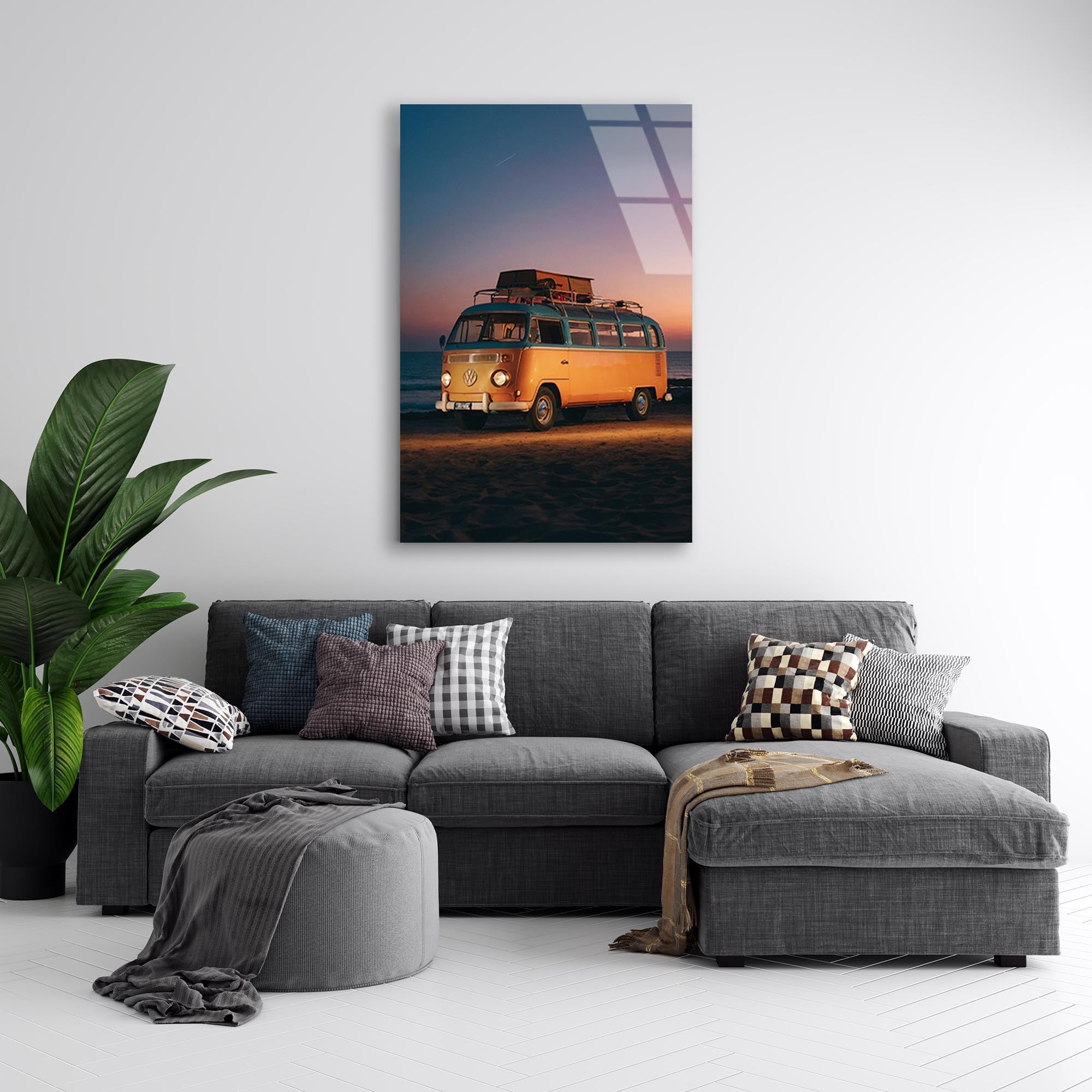 Klasik Volkswagen Cam Tablo – Nostaljik Vosvos Duvar Dekoru - DEG0653