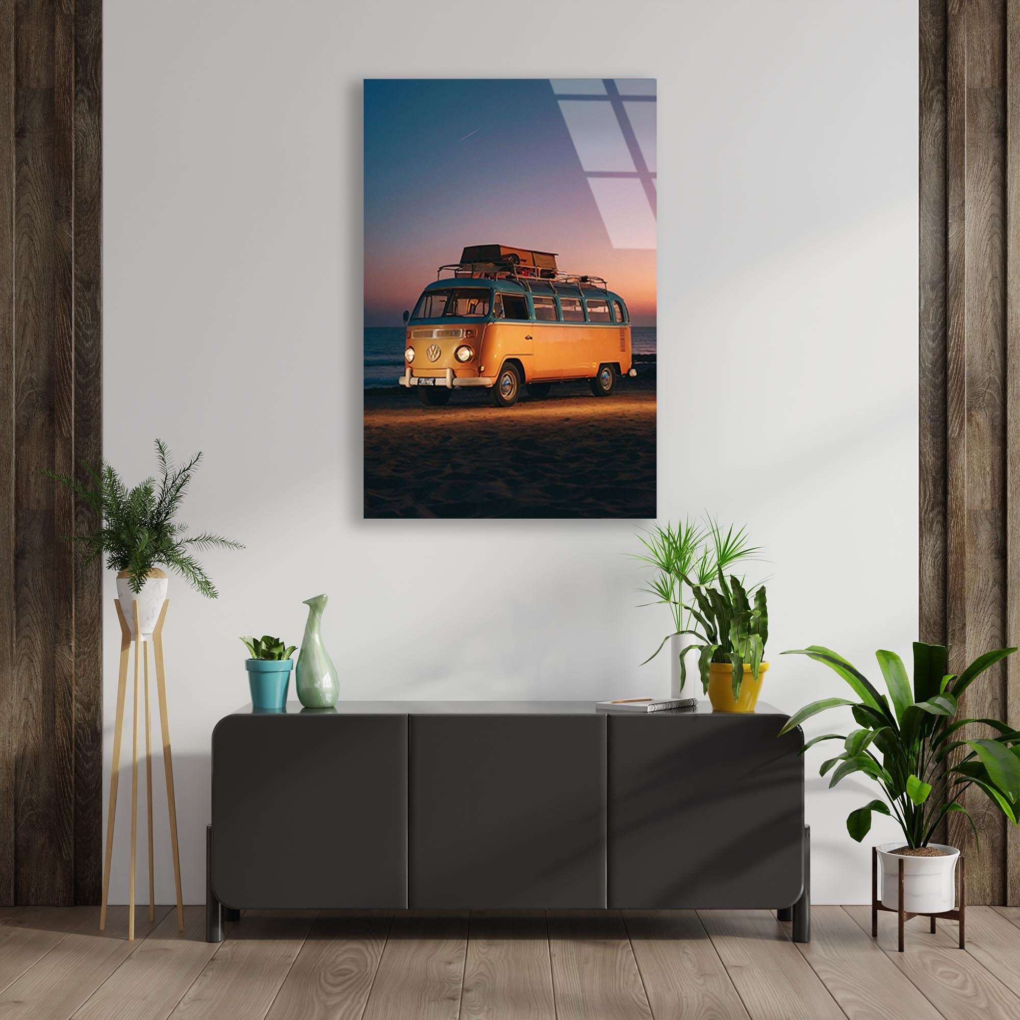 Klasik Volkswagen Cam Tablo – Nostaljik Vosvos Duvar Dekoru - DEG0653