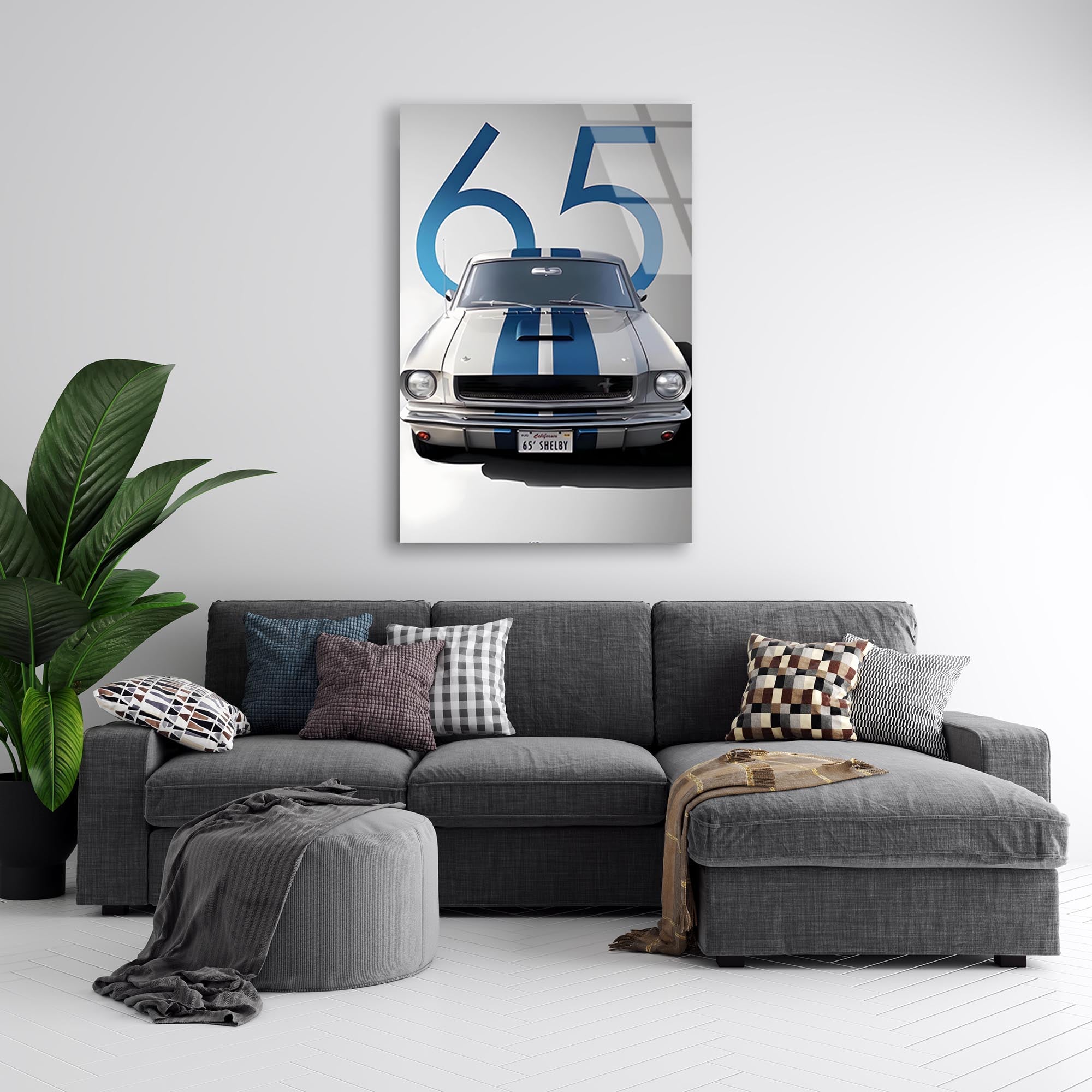 Shelby GT 65 Cam Tablo – Klasik Kas Araba Duvar Dekoru - DEG0654