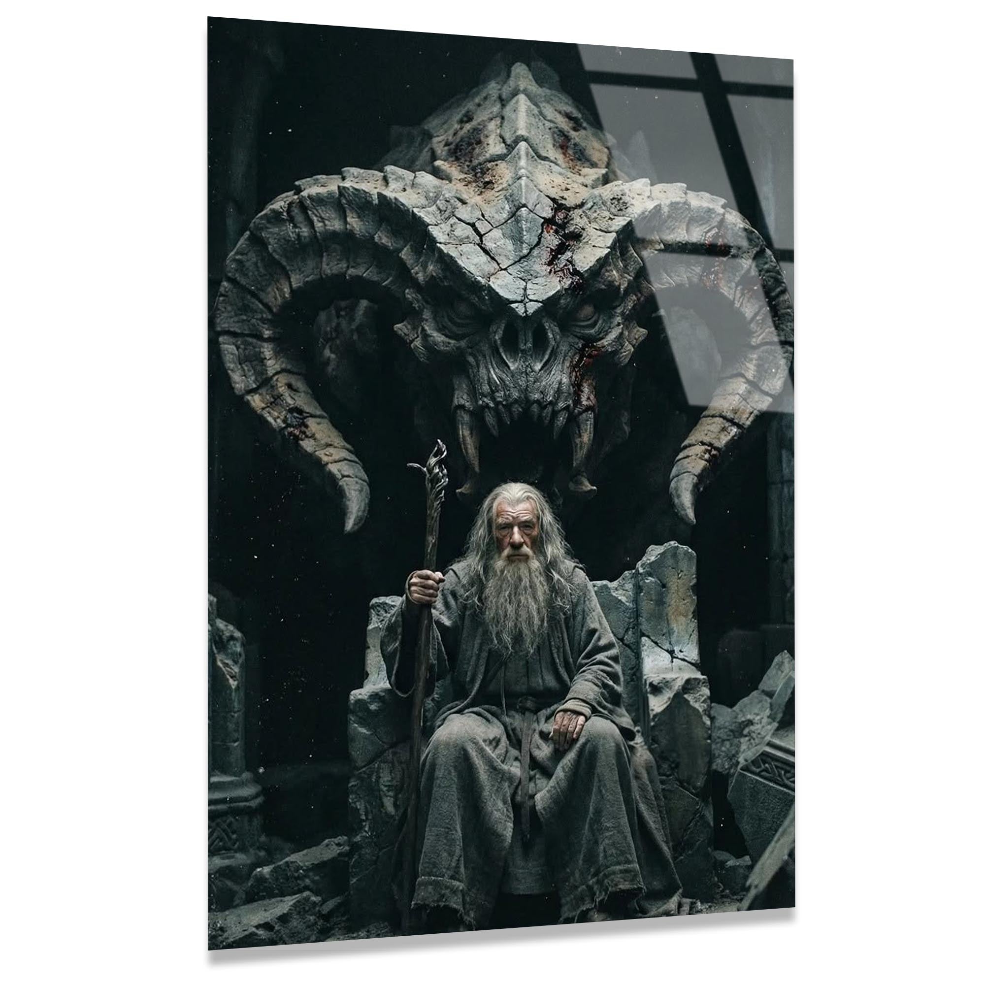 Gandalf Cam Tablo – Fantastik Film Temalı Duvar Dekoru - DEG0676