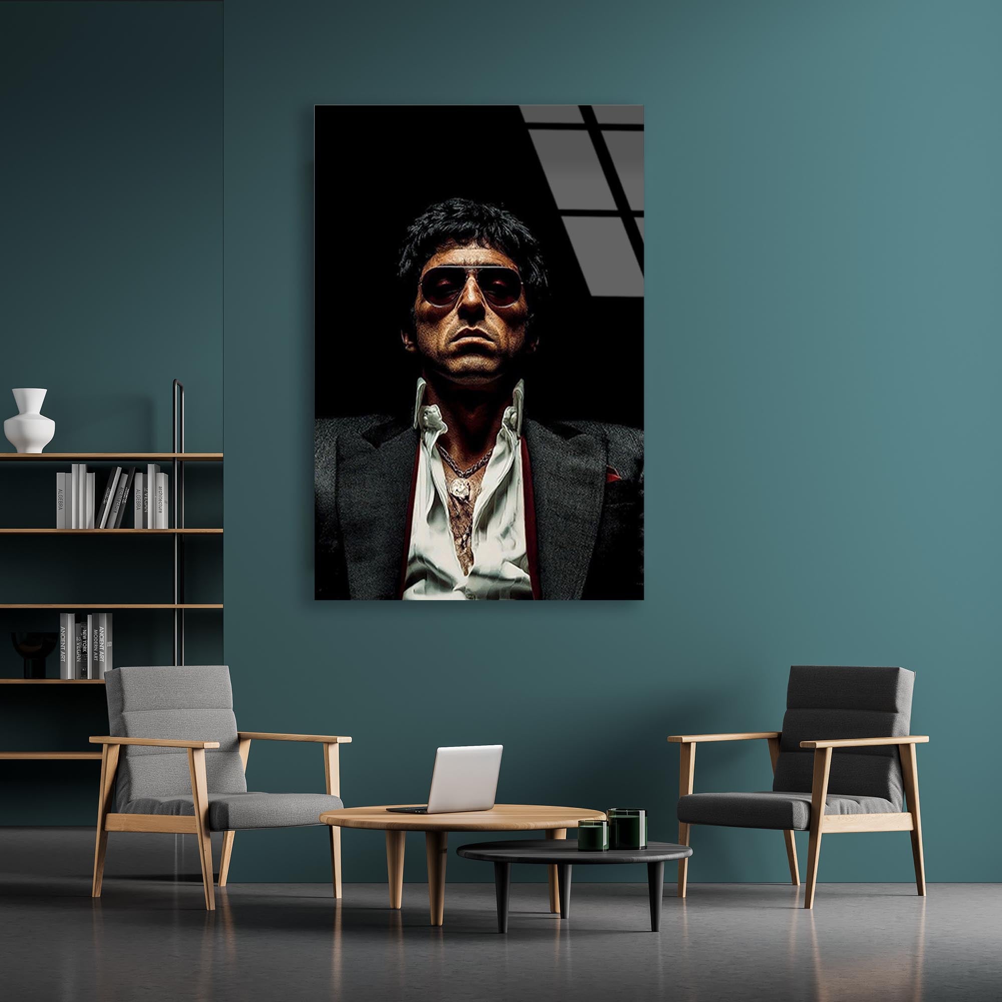 Scarface Portre Cam Tablo – Efsane Film Temalı Duvar Dekoru - DEG0679