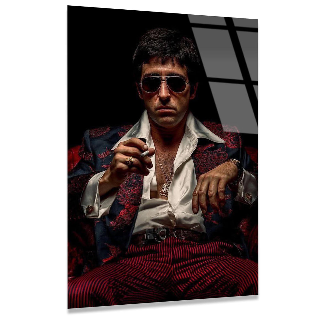 Scarface Tony Montana Cam Tablo – Sinema Temalı Duvar Dekoru - DEG0680