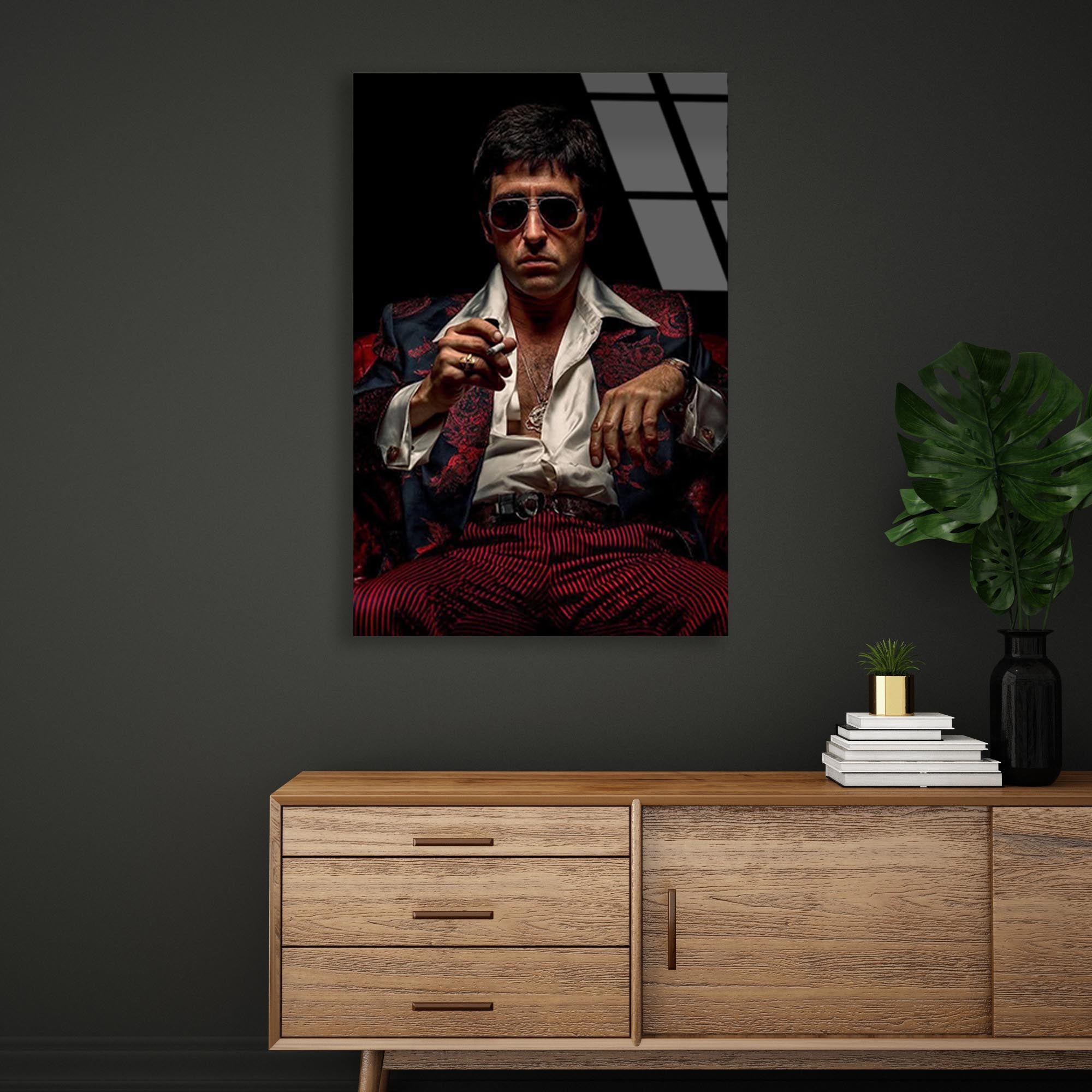 Scarface Tony Montana Cam Tablo – Sinema Temalı Duvar Dekoru - DEG0680
