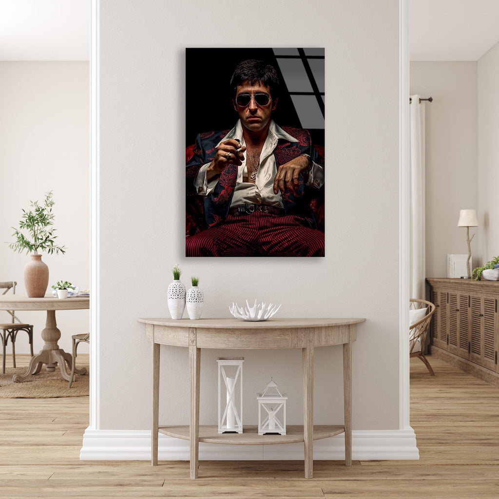 Scarface Tony Montana Cam Tablo – Sinema Temalı Duvar Dekoru - DEG0680