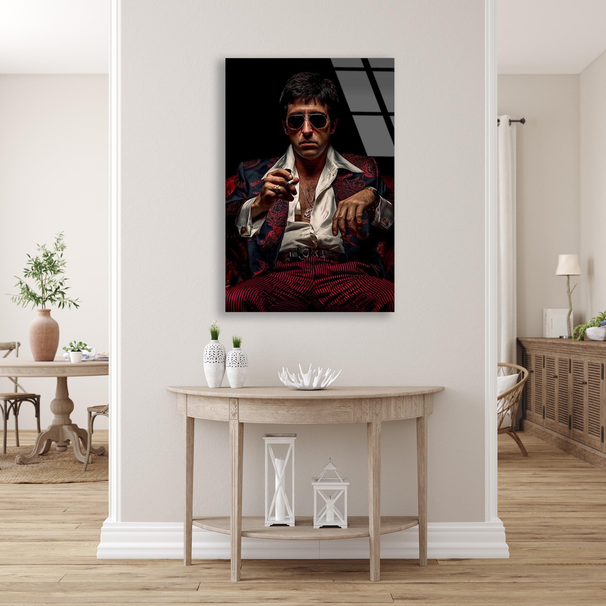 Scarface Tony Montana Cam Tablo – Sinema Temalı Duvar Dekoru - DEG0680