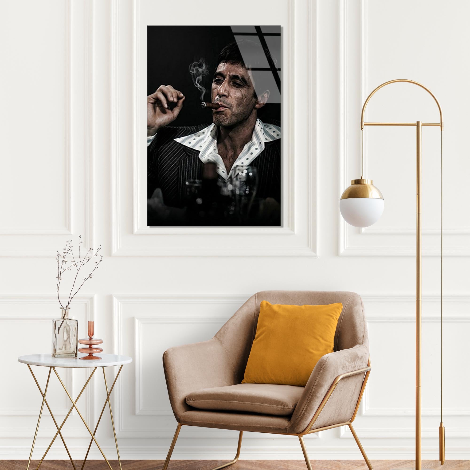 Scarface Klasik Cam Tablo – Efsane Film Temalı Duvar Dekoru - DEG0681