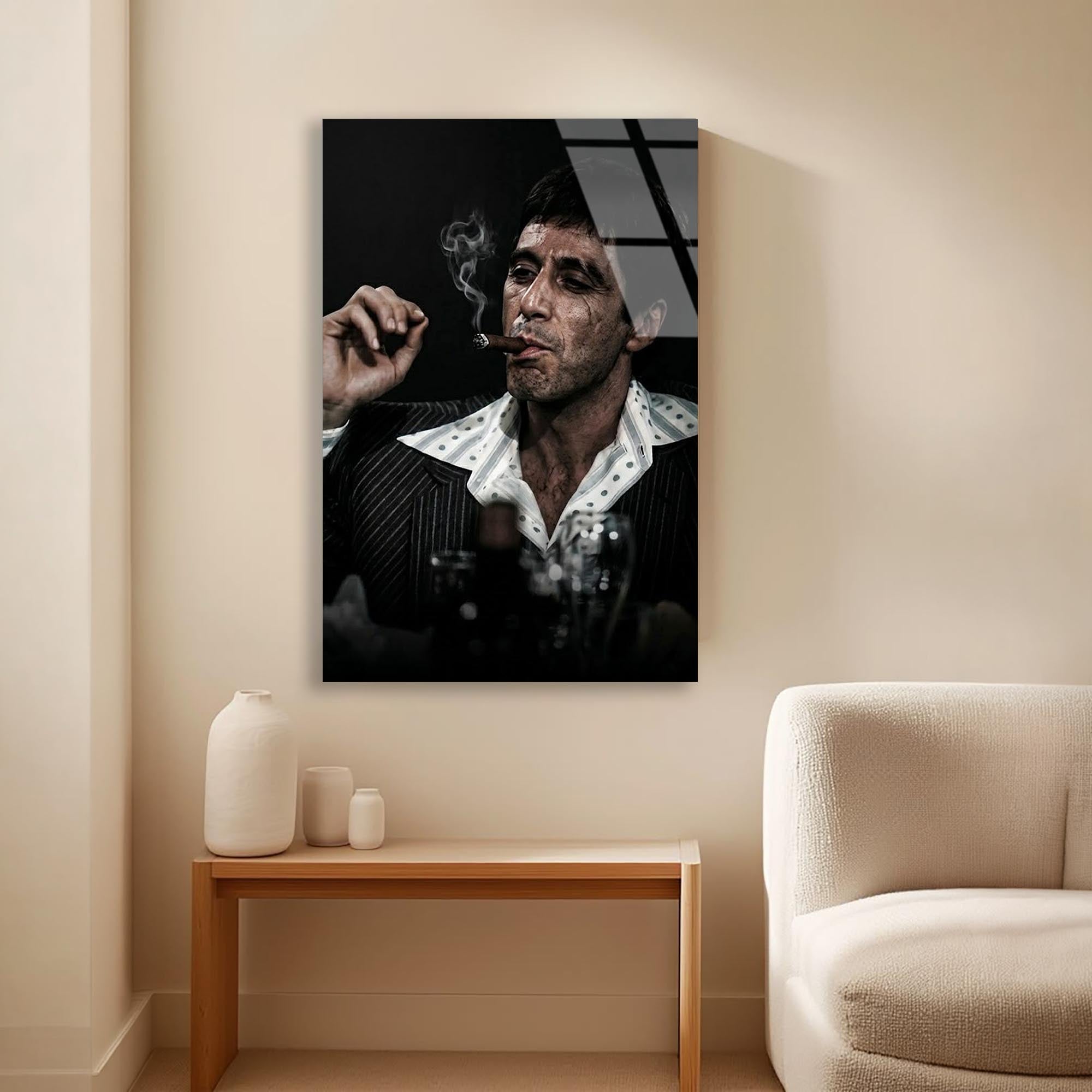 Scarface Klasik Cam Tablo – Efsane Film Temalı Duvar Dekoru - DEG0681