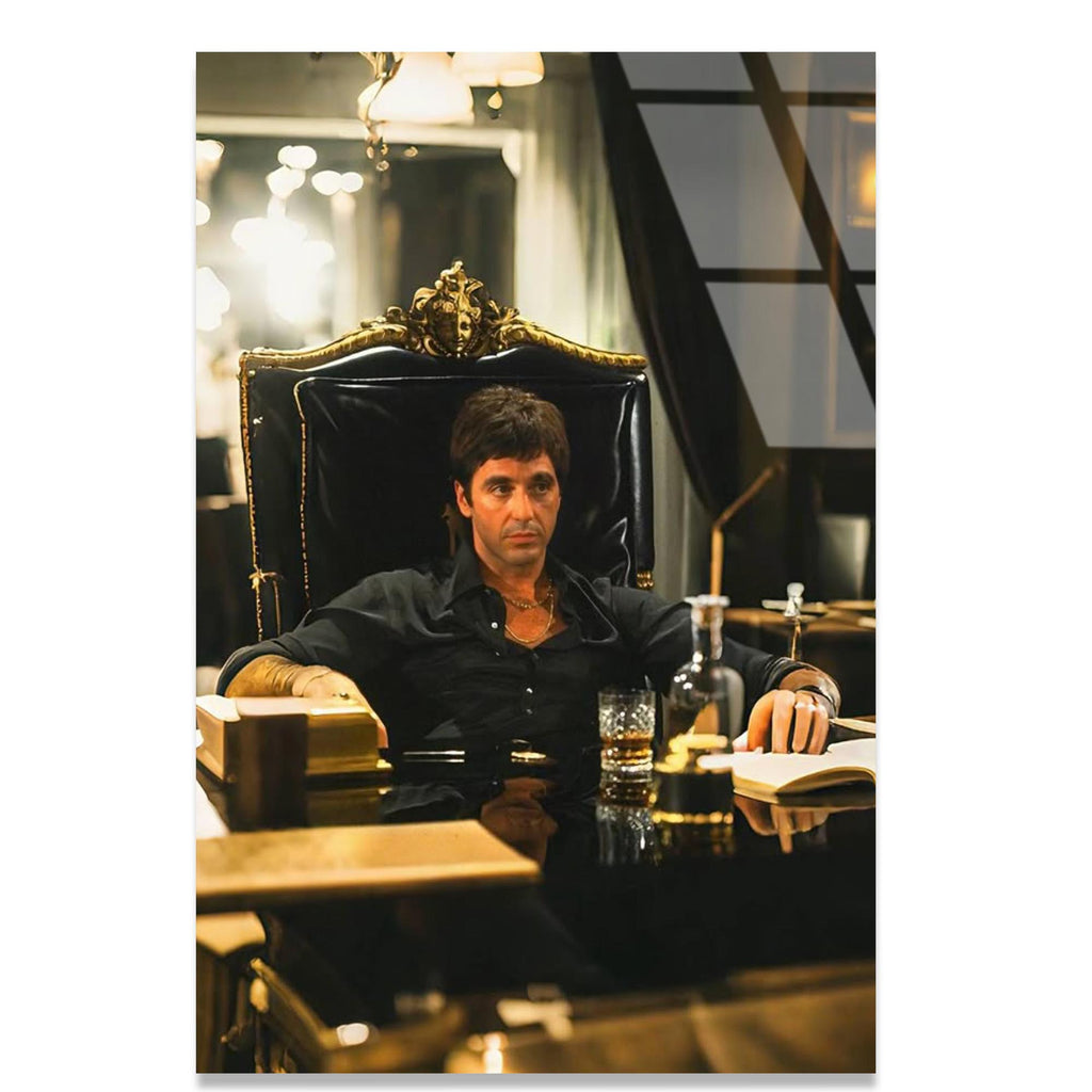 Scarface Modern Cam Tablo – Sinema Temalı Duvar Dekoru - DEG0682