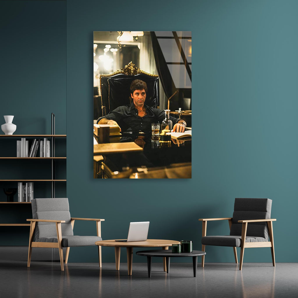 Scarface Modern Cam Tablo – Sinema Temalı Duvar Dekoru - DEG0682