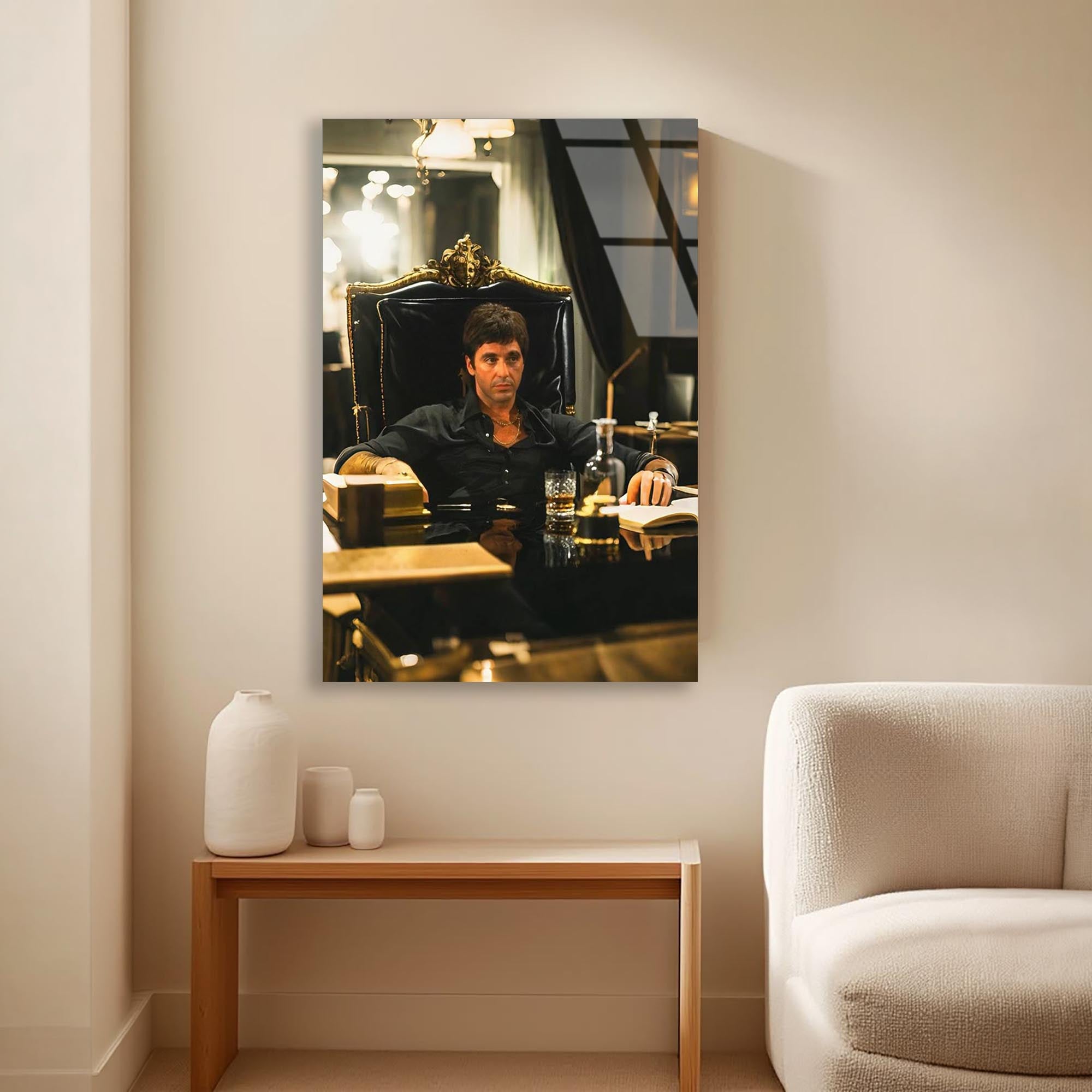 Scarface Modern Cam Tablo – Sinema Temalı Duvar Dekoru - DEG0682