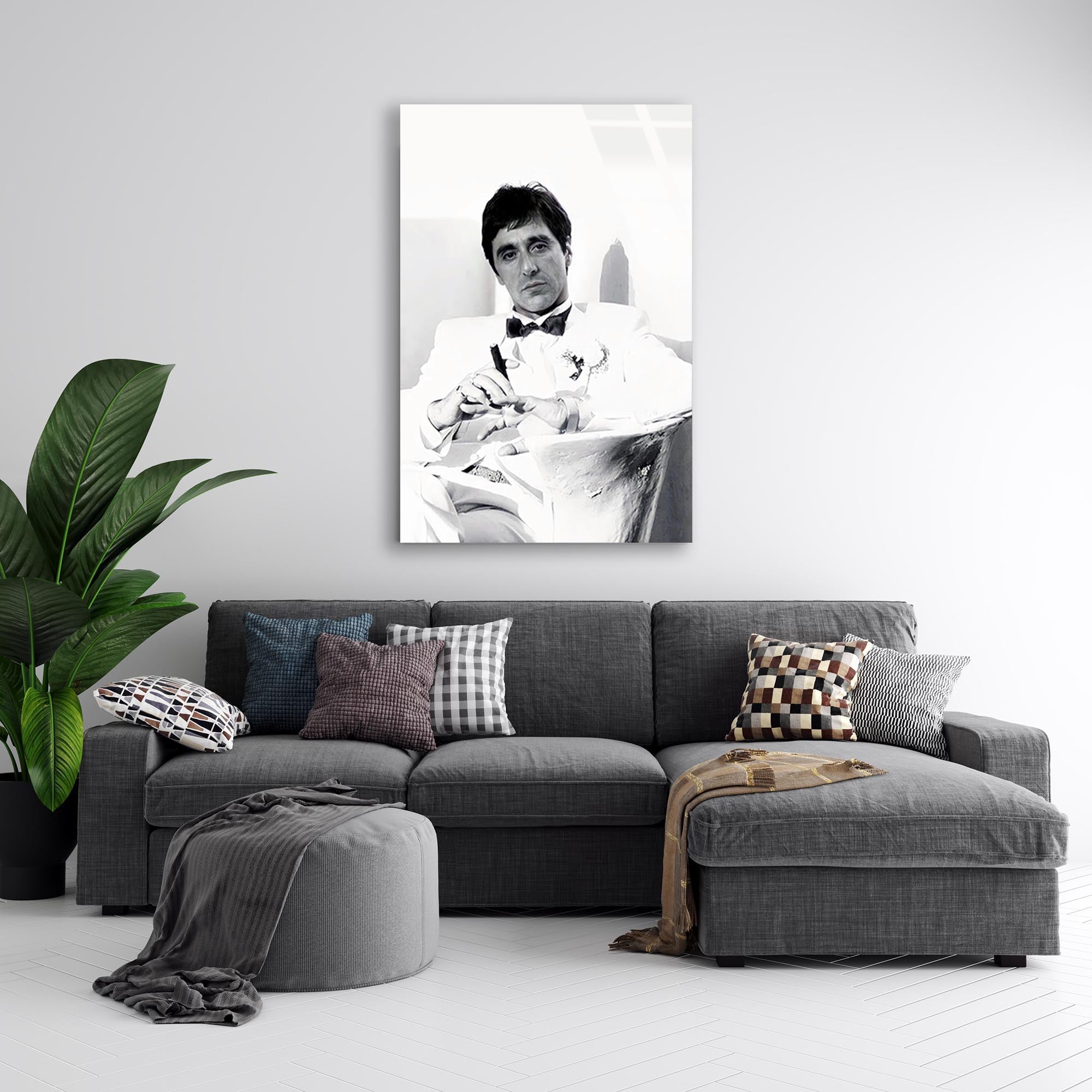 Scarface Sanatsal Cam Tablo – Efsane Film Temalı Duvar Dekoru - DEG0683