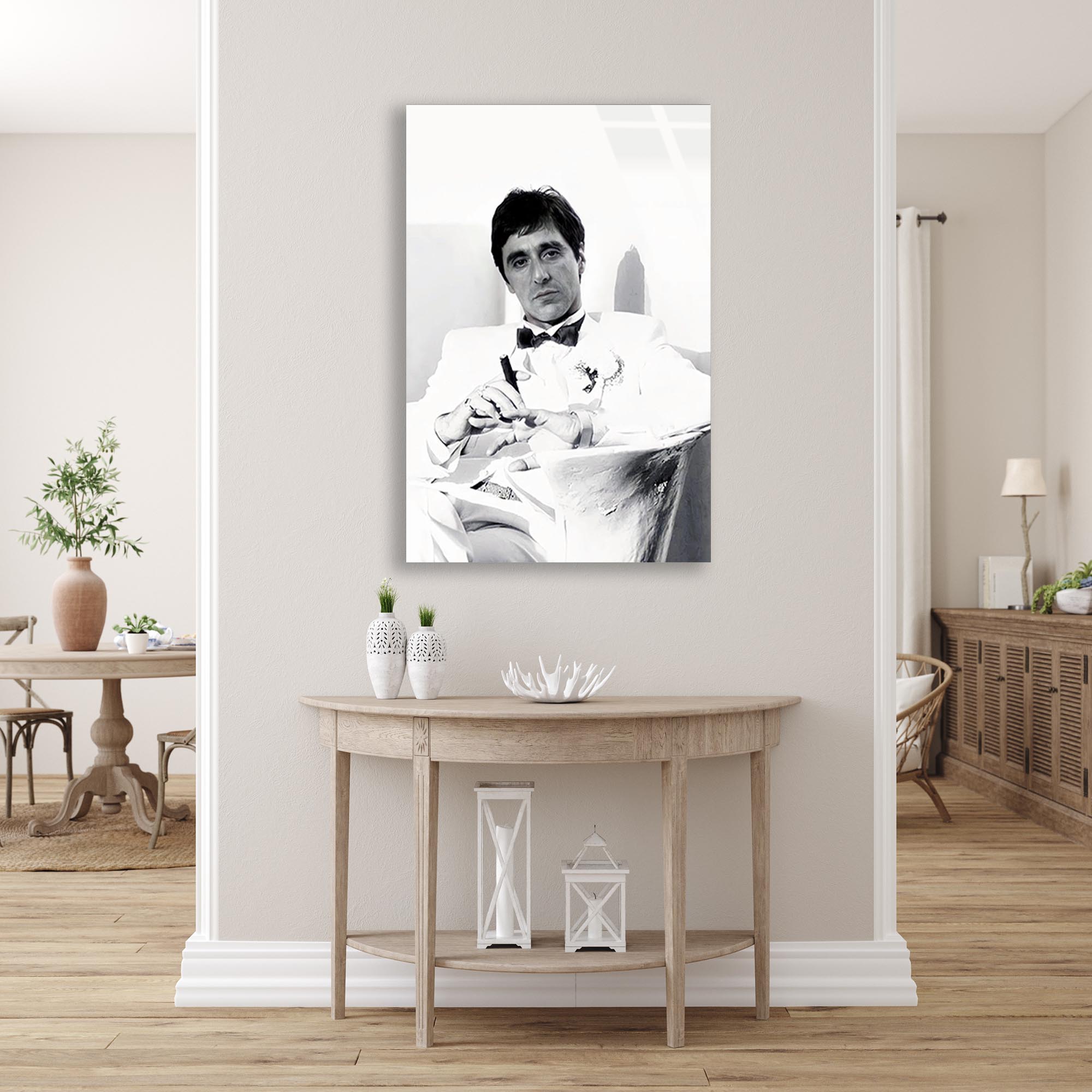 Scarface Sanatsal Cam Tablo – Efsane Film Temalı Duvar Dekoru - DEG0683
