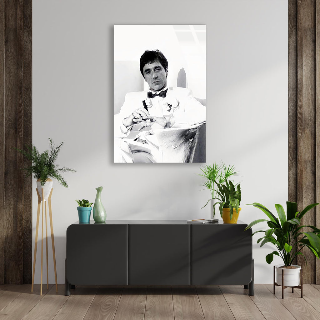 Scarface Sanatsal Cam Tablo – Efsane Film Temalı Duvar Dekoru - DEG0683