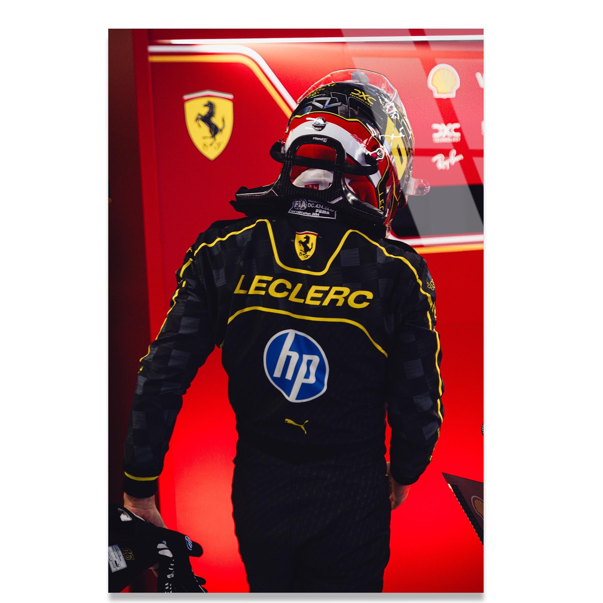 Leclerc F1 Ferrari Cam Tablo – Formula 1 Duvar Dekoru - DEG0693