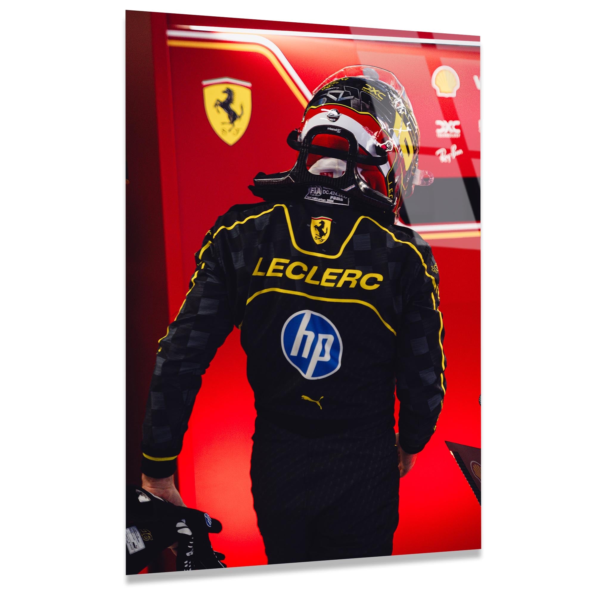 Leclerc F1 Ferrari Cam Tablo – Formula 1 Duvar Dekoru - DEG0693