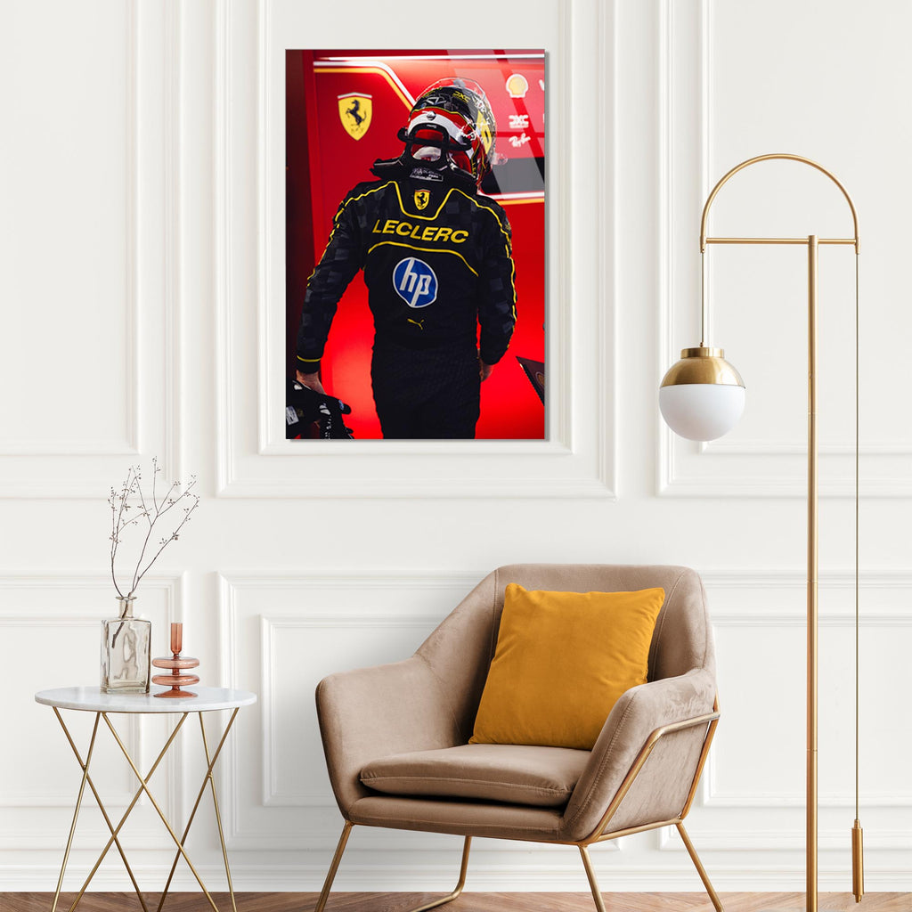 Leclerc F1 Ferrari Cam Tablo – Formula 1 Duvar Dekoru - DEG0693
