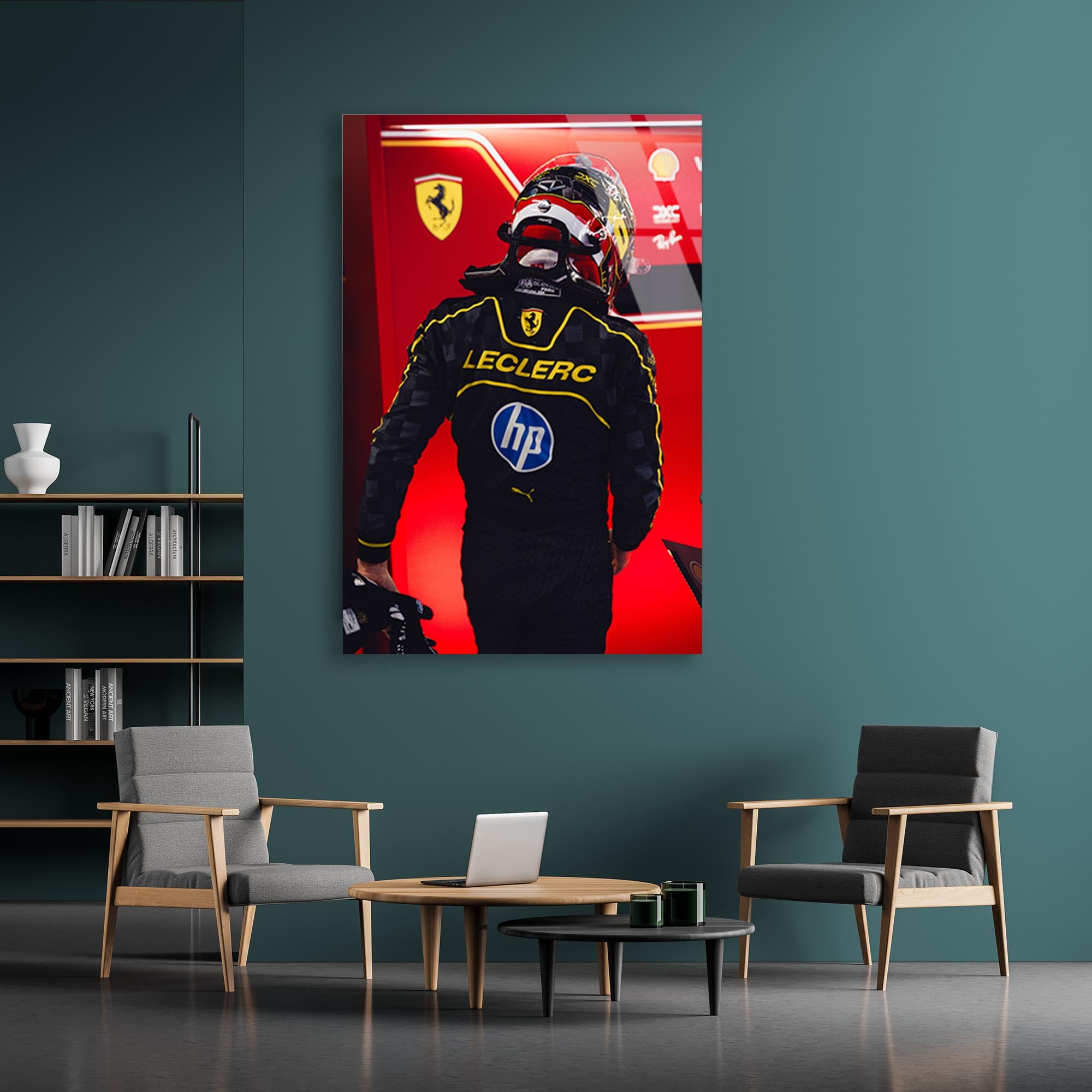 Leclerc F1 Ferrari Cam Tablo – Formula 1 Duvar Dekoru - DEG0693