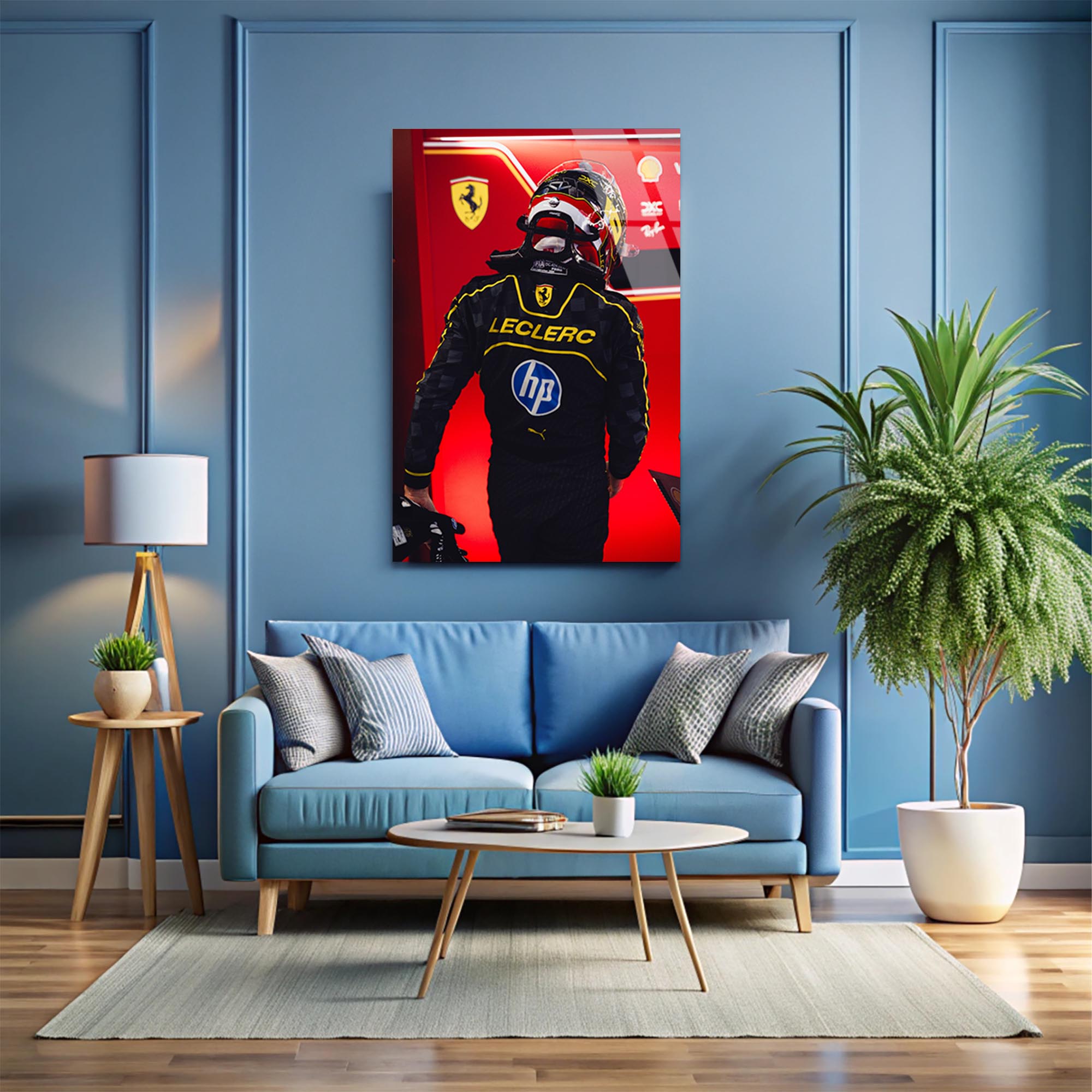 Leclerc F1 Ferrari Cam Tablo – Formula 1 Duvar Dekoru - DEG0693