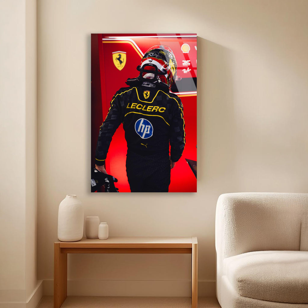 Leclerc F1 Ferrari Cam Tablo – Formula 1 Duvar Dekoru - DEG0693