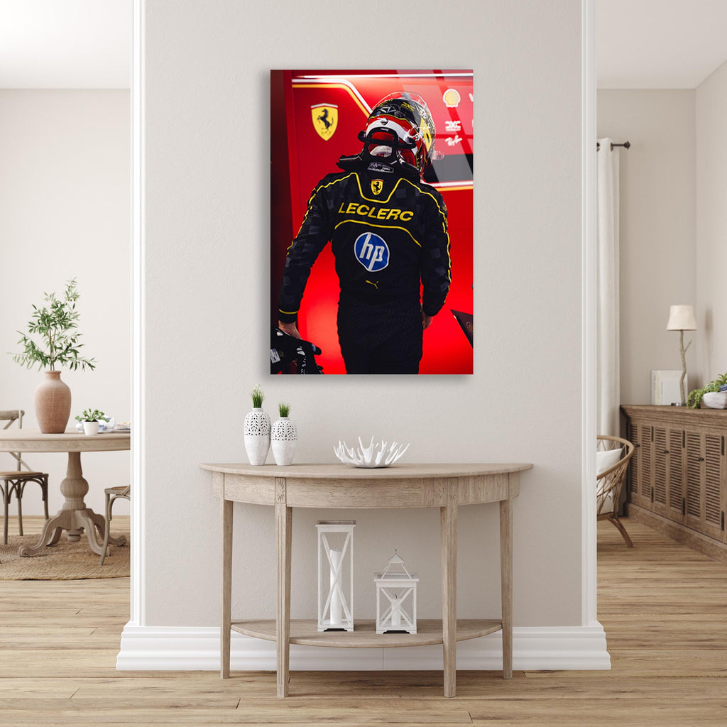Leclerc F1 Ferrari Cam Tablo – Formula 1 Duvar Dekoru - DEG0693