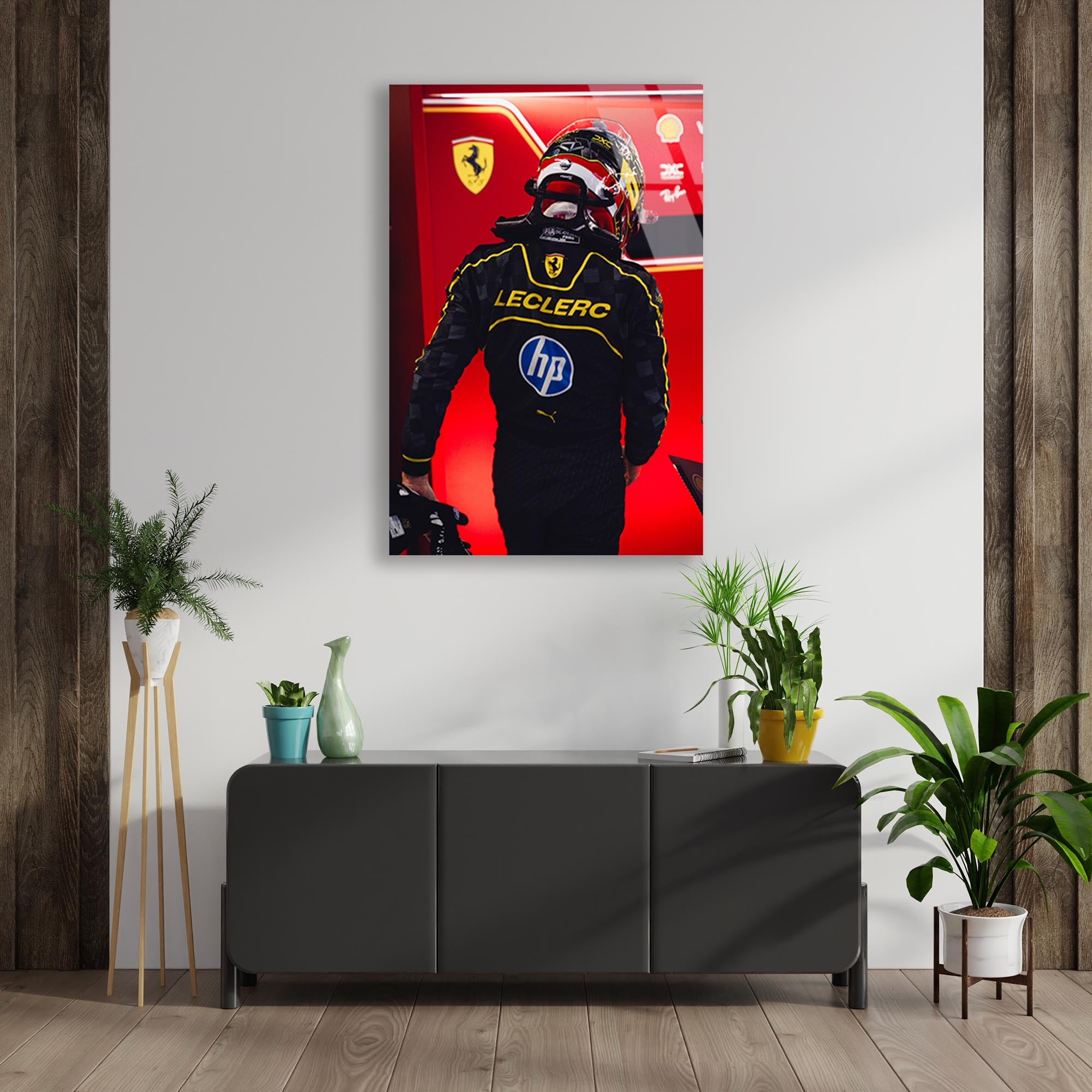 Leclerc F1 Ferrari Cam Tablo – Formula 1 Duvar Dekoru - DEG0693