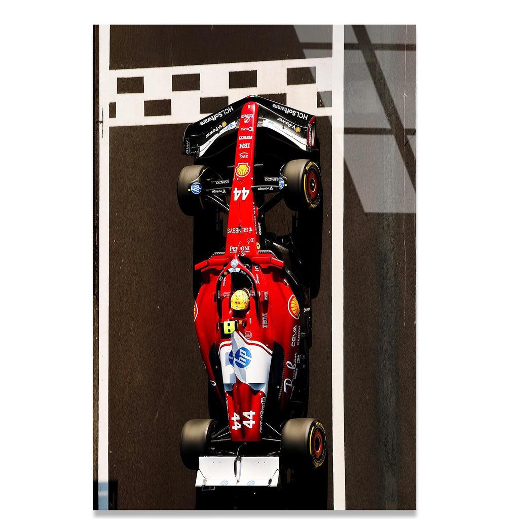 Kırmızı Formula 1 Arabası Cam Tablo – Motorsport Duvar Dekoru - DEG0695