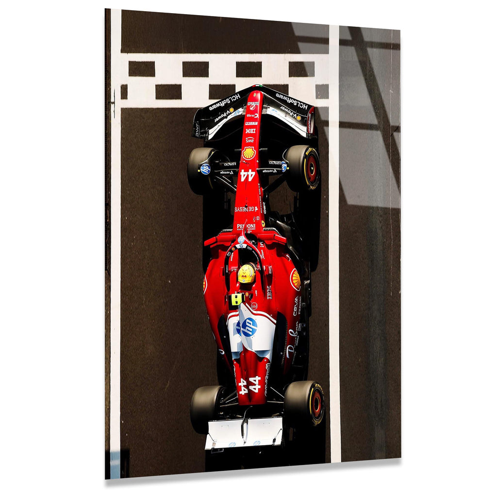 Kırmızı Formula 1 Arabası Cam Tablo – Motorsport Duvar Dekoru - DEG0695