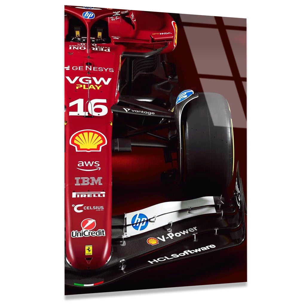 Ferrari F1 Yarış Arabaları Cam Tablo – Formula 1 Duvar Dekoru - DEG0696