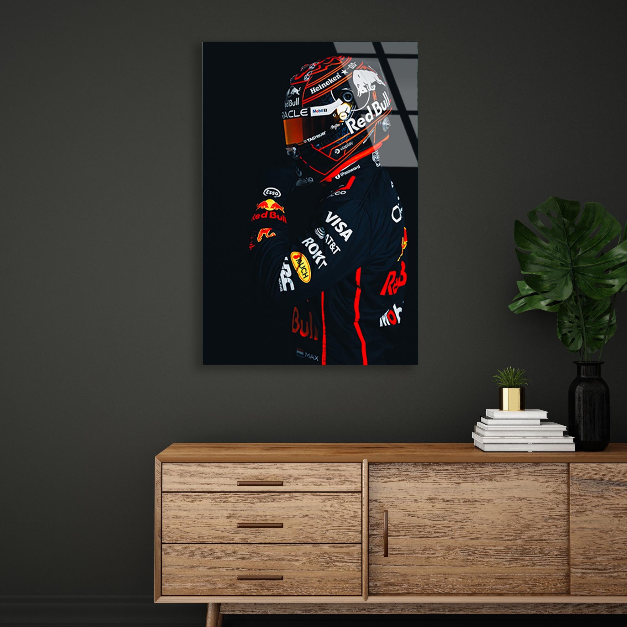 Red Bull F1 Cam Tablo – Formula 1 Temalı Duvar Dekoru - DEG0697