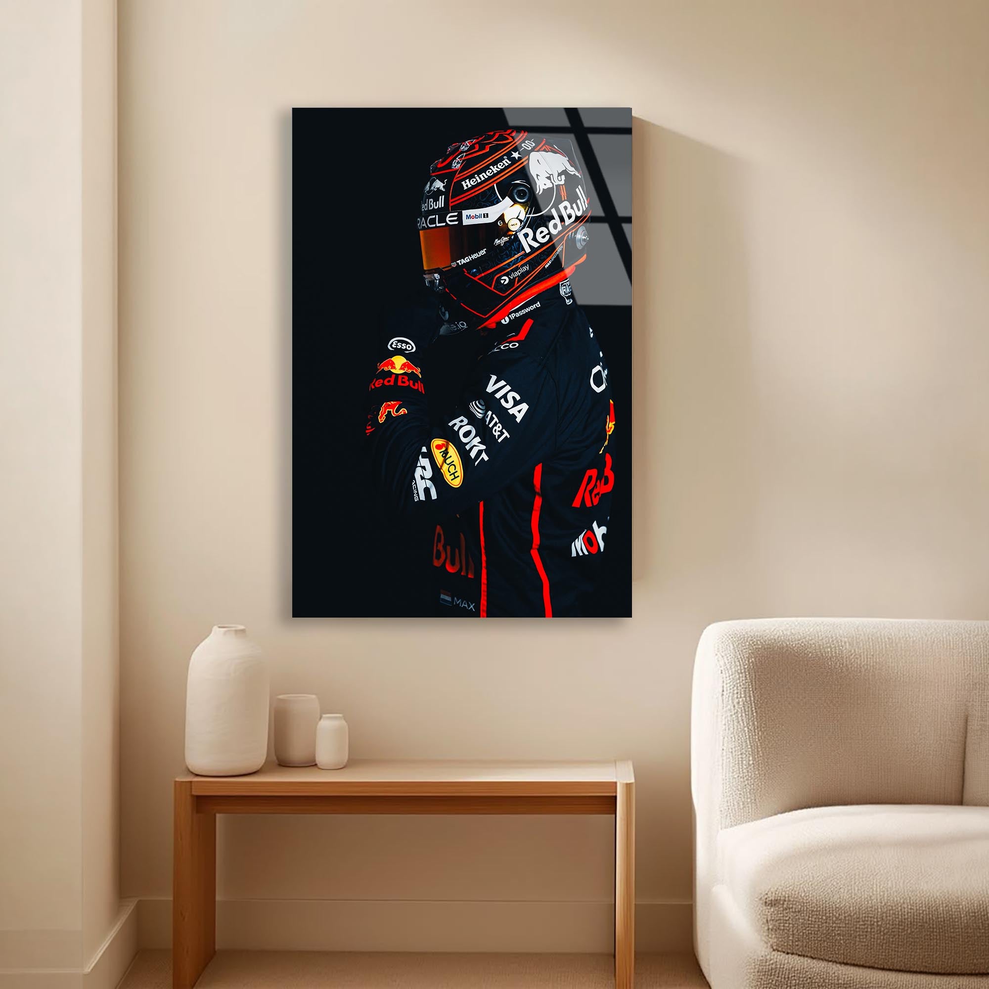 Red Bull F1 Cam Tablo – Formula 1 Temalı Duvar Dekoru - DEG0697