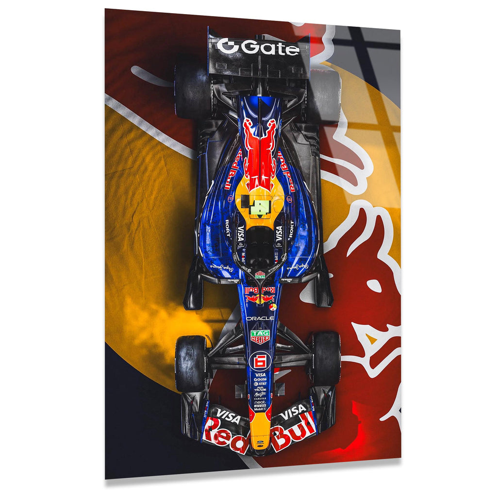 Red Bull F1 Yarış Arabası Cam Tablo – Motorsport Duvar Dekoru - DEG0698