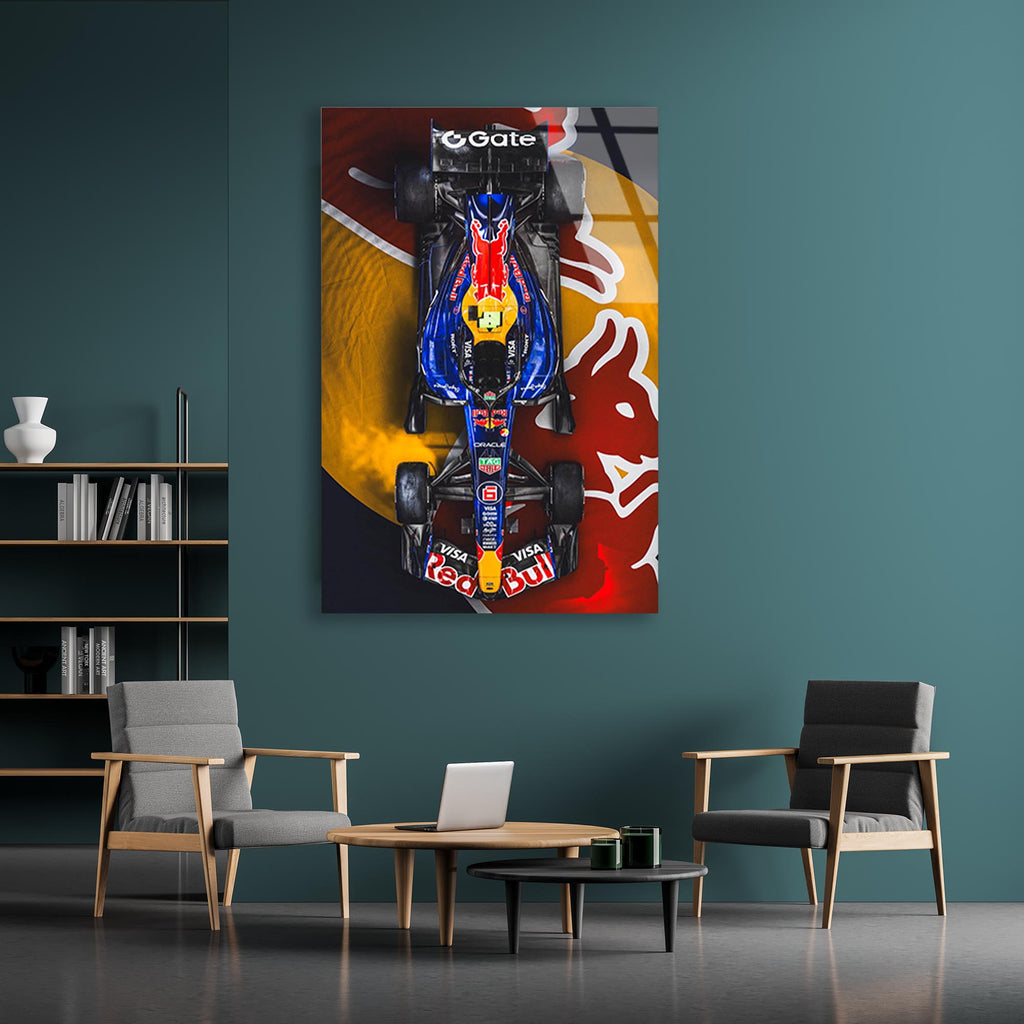 Red Bull F1 Yarış Arabası Cam Tablo – Motorsport Duvar Dekoru - DEG0698