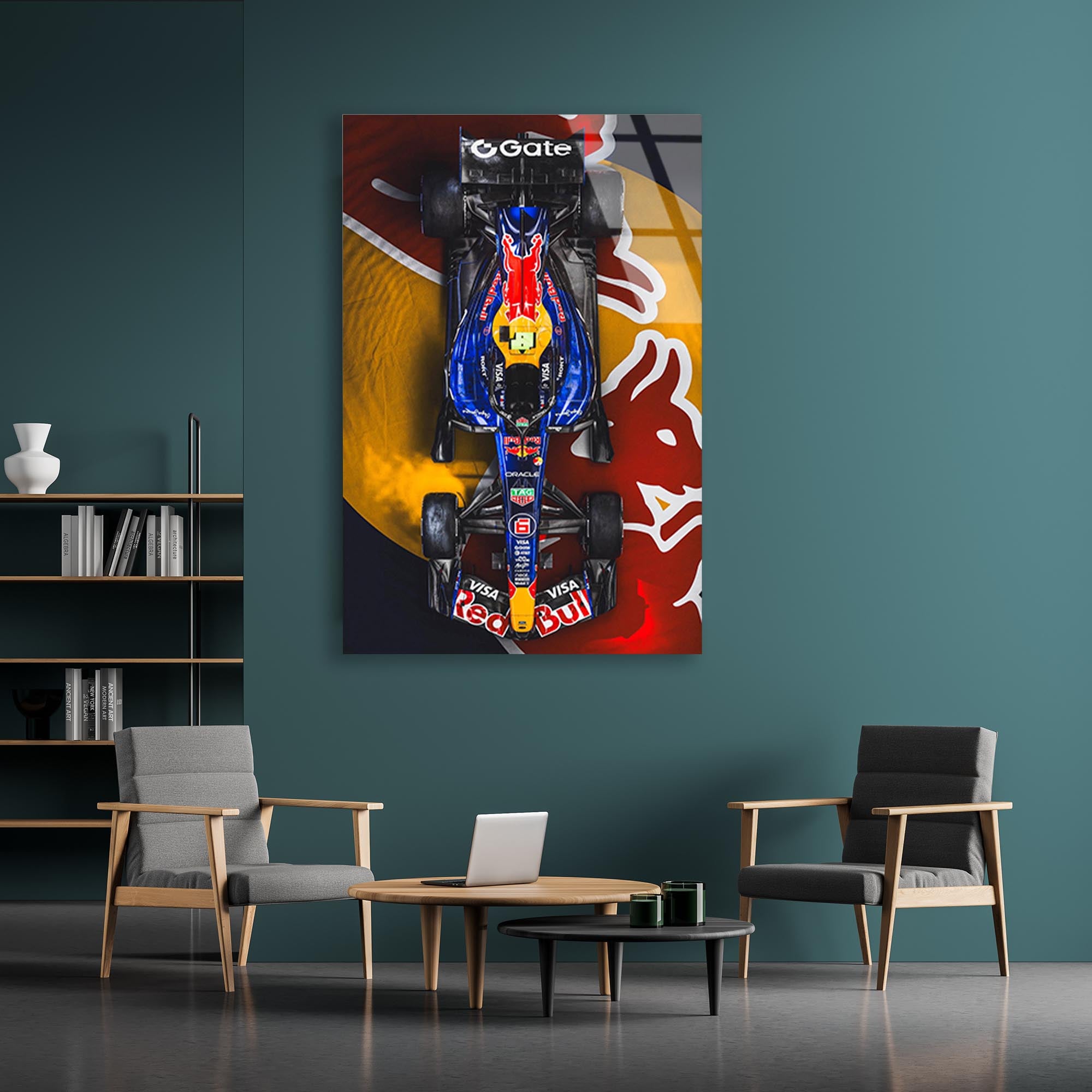 Red Bull F1 Yarış Arabası Cam Tablo – Motorsport Duvar Dekoru - DEG0698