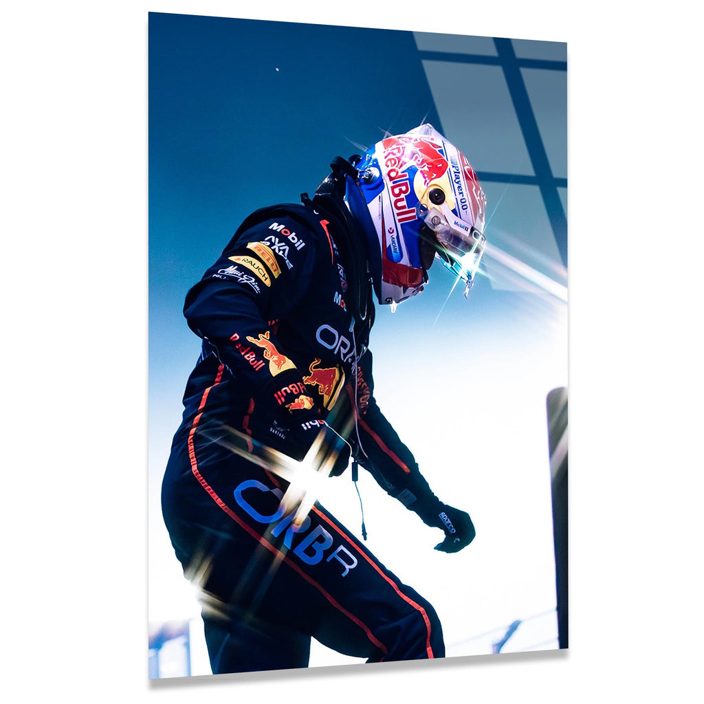 Işıltılı F1 Yarış Arabası Cam Tablo – Formula 1 Duvar Dekoru - DEG0699