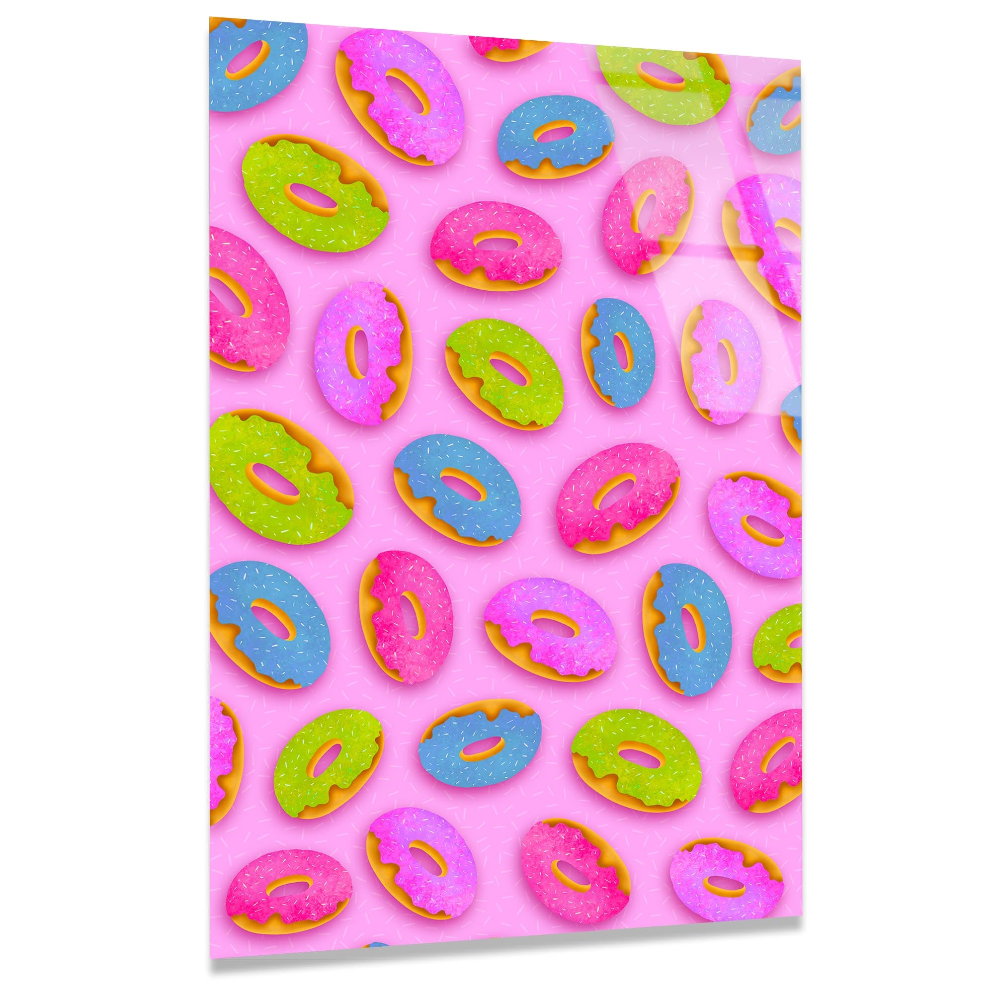 Pop Art Donut Cam Tablo – Renkli Mutfak Duvar Dekoru - DEG0707