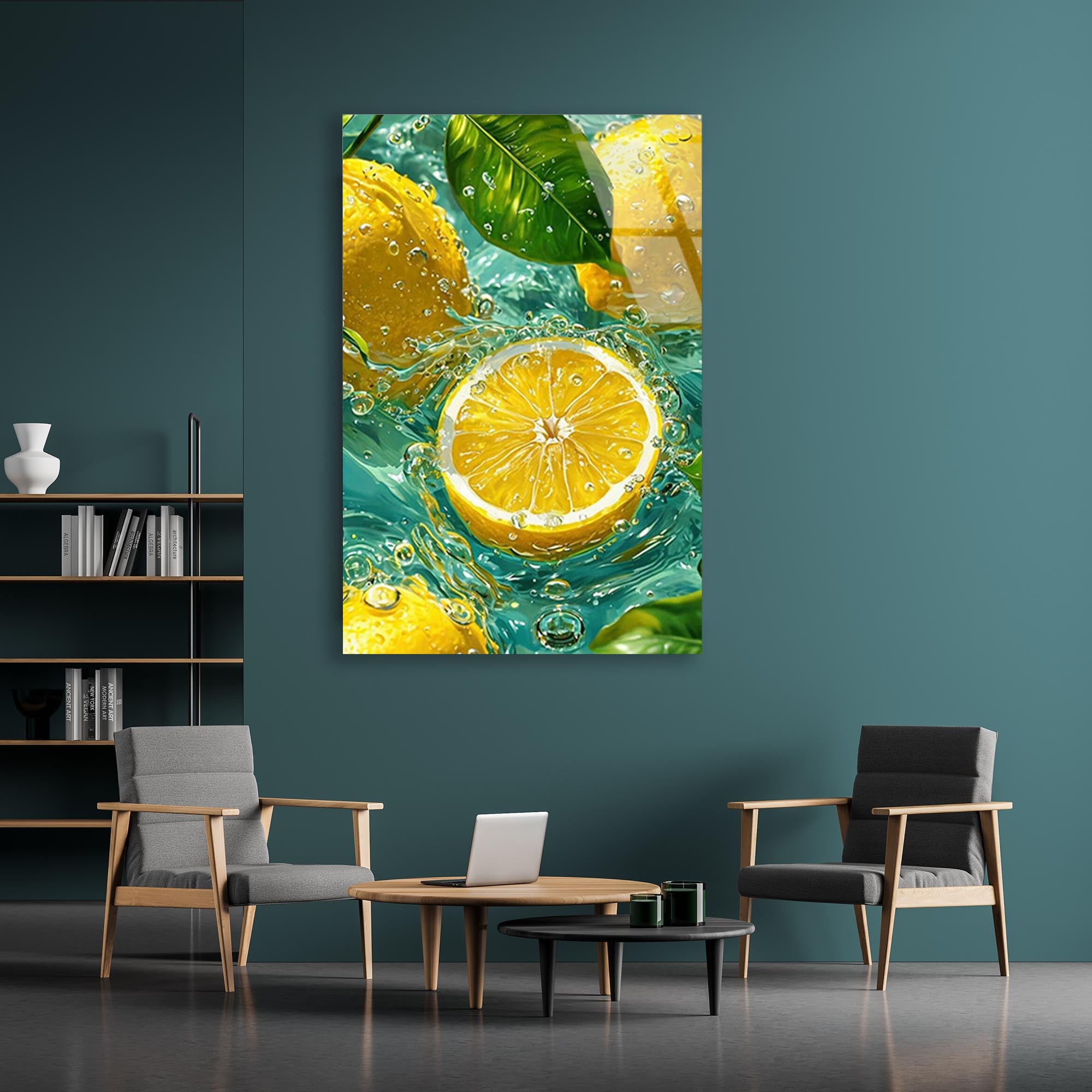 Limonlar Cam Tablo – Ferah Meyve Temalı Mutfak Duvar Dekoru - DEG0711