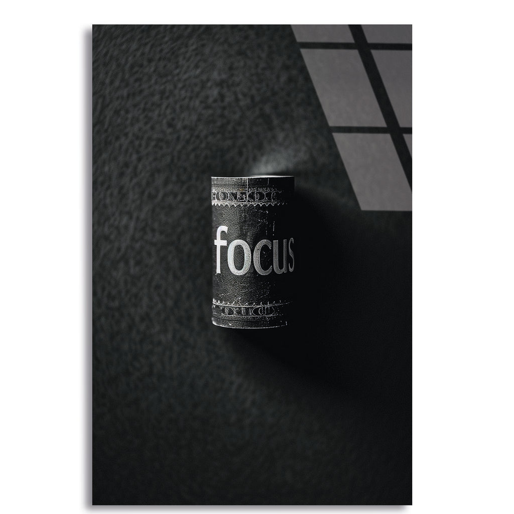 Focus Para Cam Tablo – Motivasyon Temalı Duvar Dekoru - DEG0717
