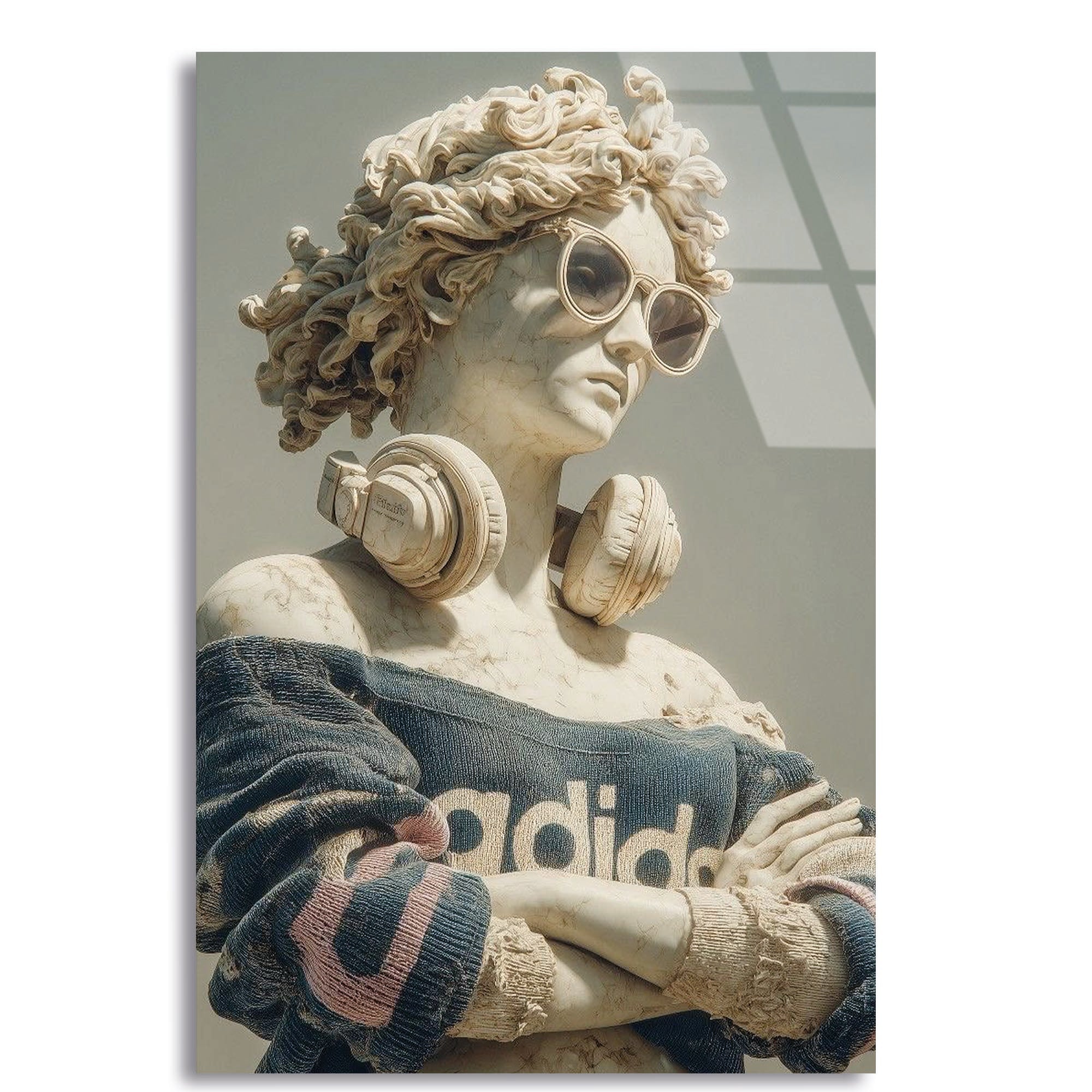 Pop Art Büst Cam Tablo – Modern Sanat Duvar Dekoru - DEG0728