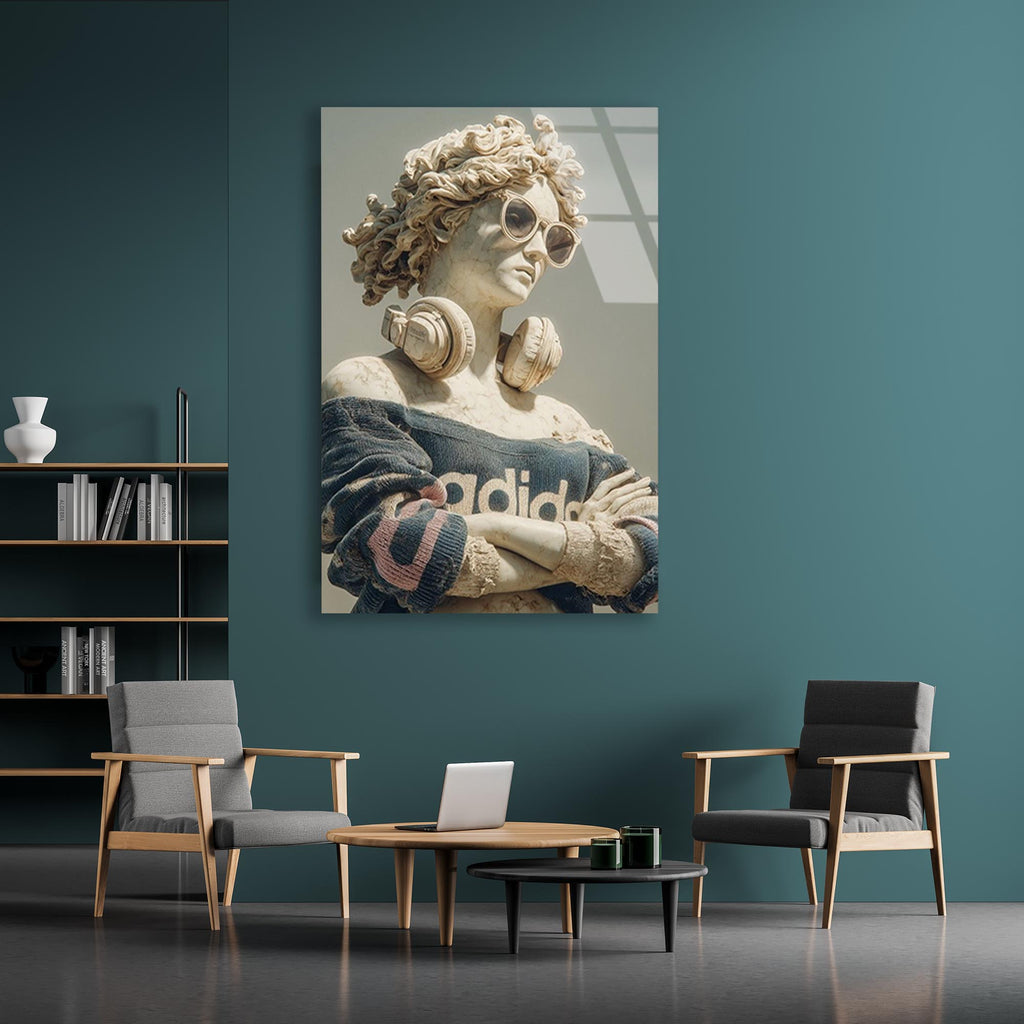 Pop Art Büst Cam Tablo – Modern Sanat Duvar Dekoru - DEG0728