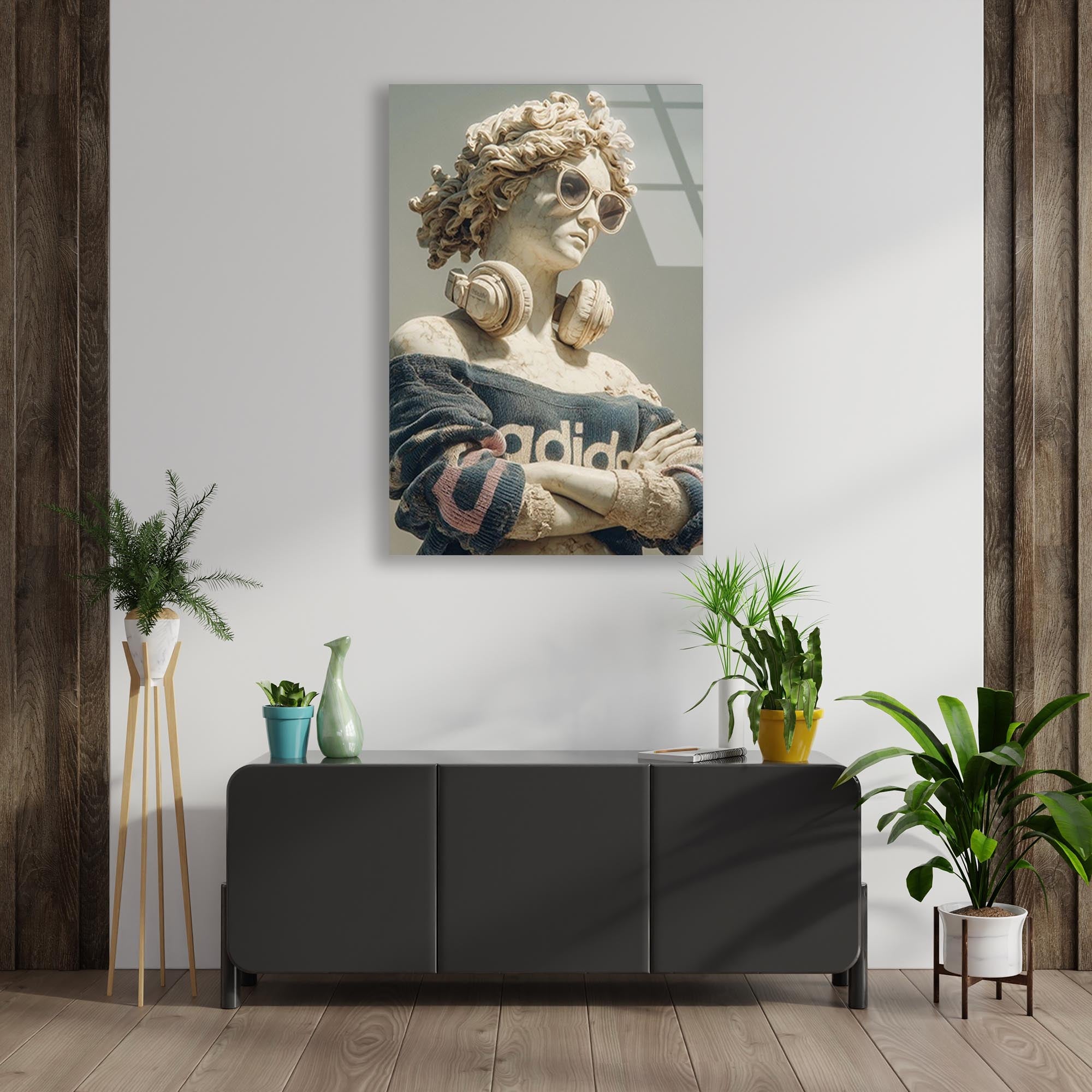 Pop Art Büst Cam Tablo – Modern Sanat Duvar Dekoru - DEG0728