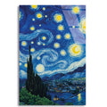 Yıldızlı Gece Cam Tablo – Van Gogh Esintili Sanatsal Duvar Dekoru - DEG0732